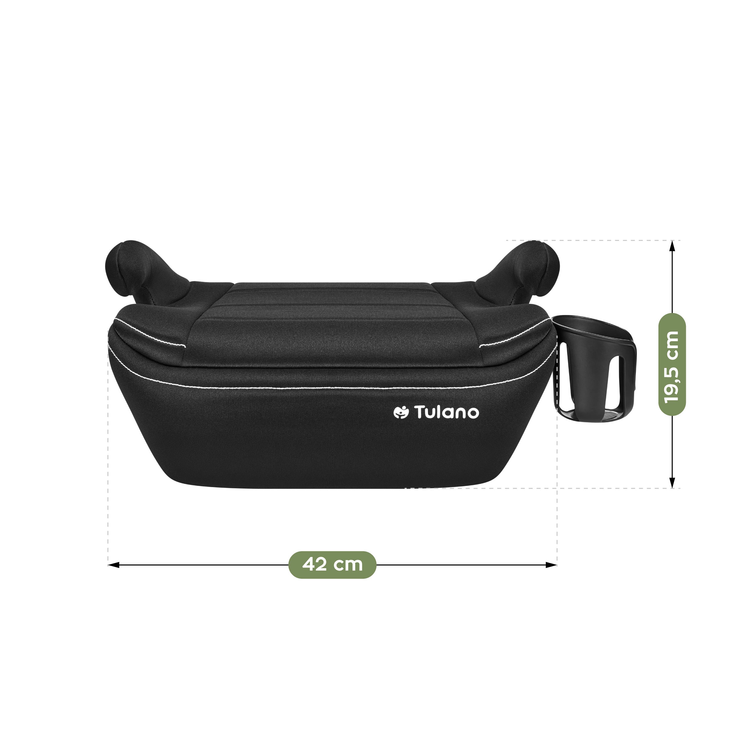 Fotelik samochodowy podstawka Tulano Cabby 30 Black 125-150cm I-Size
