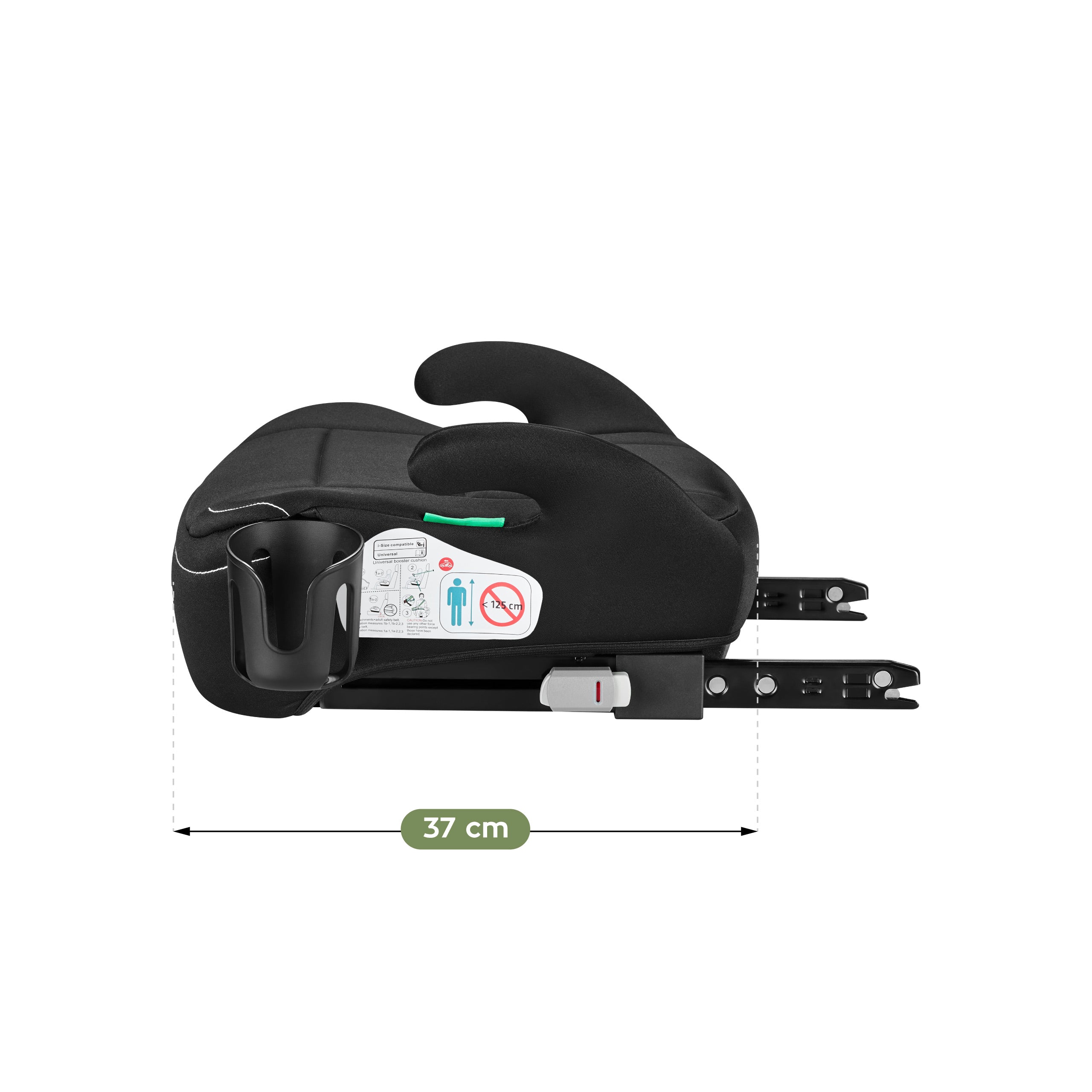 Fotelik samochodowy podstawka Tulano Cabby 30 Black 125-150cm I-Size