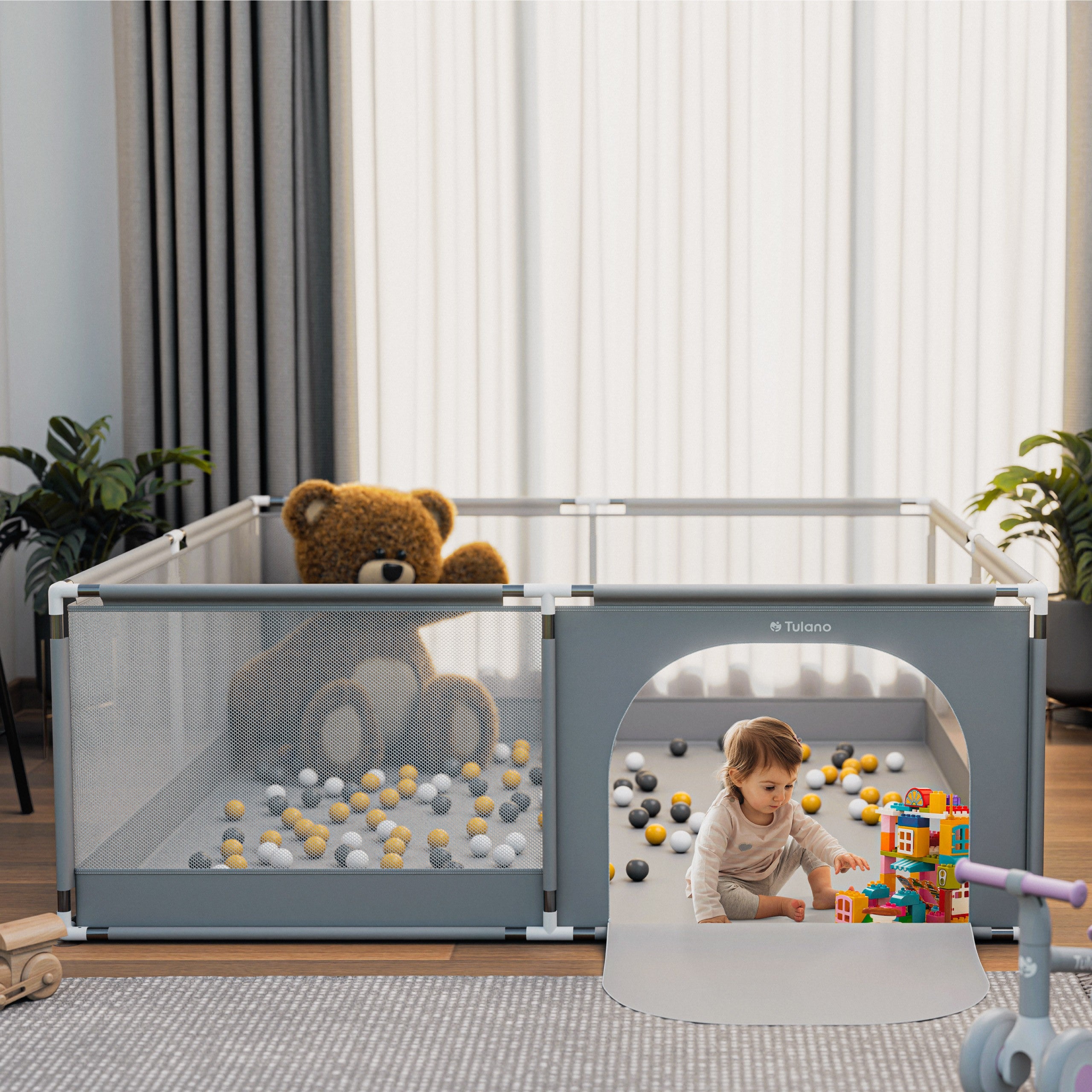 Kojec dziecięcy Tulano Cozy 28 Grey - 200 cm