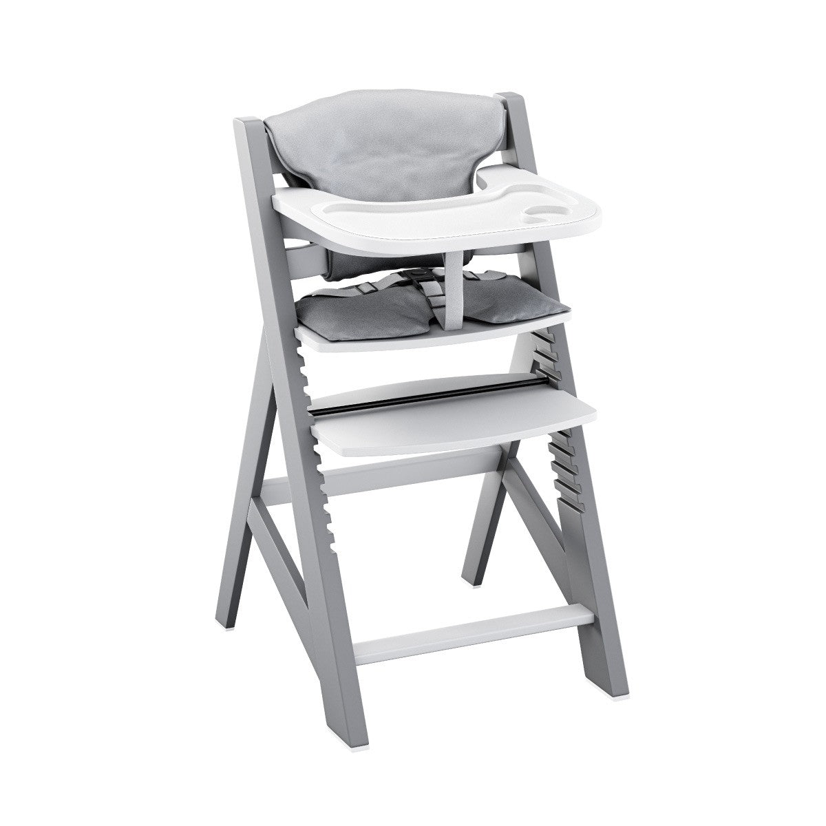 Krzesełko do karmienia drewniane Tulano Morsel 40 Grey-White