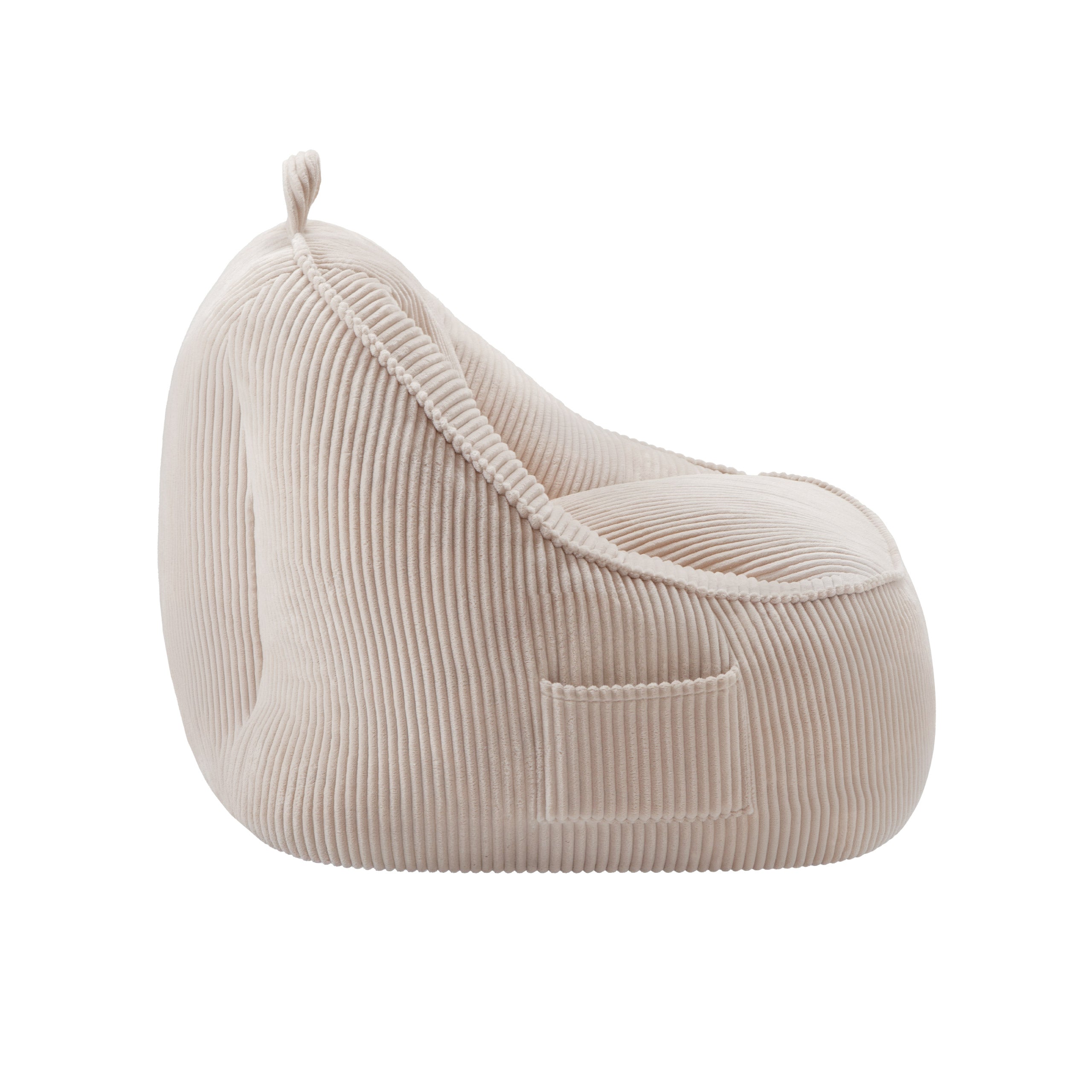 Fotel pufa z oparciem sztruksowa Mark Adler Comfy 4.0 Beige