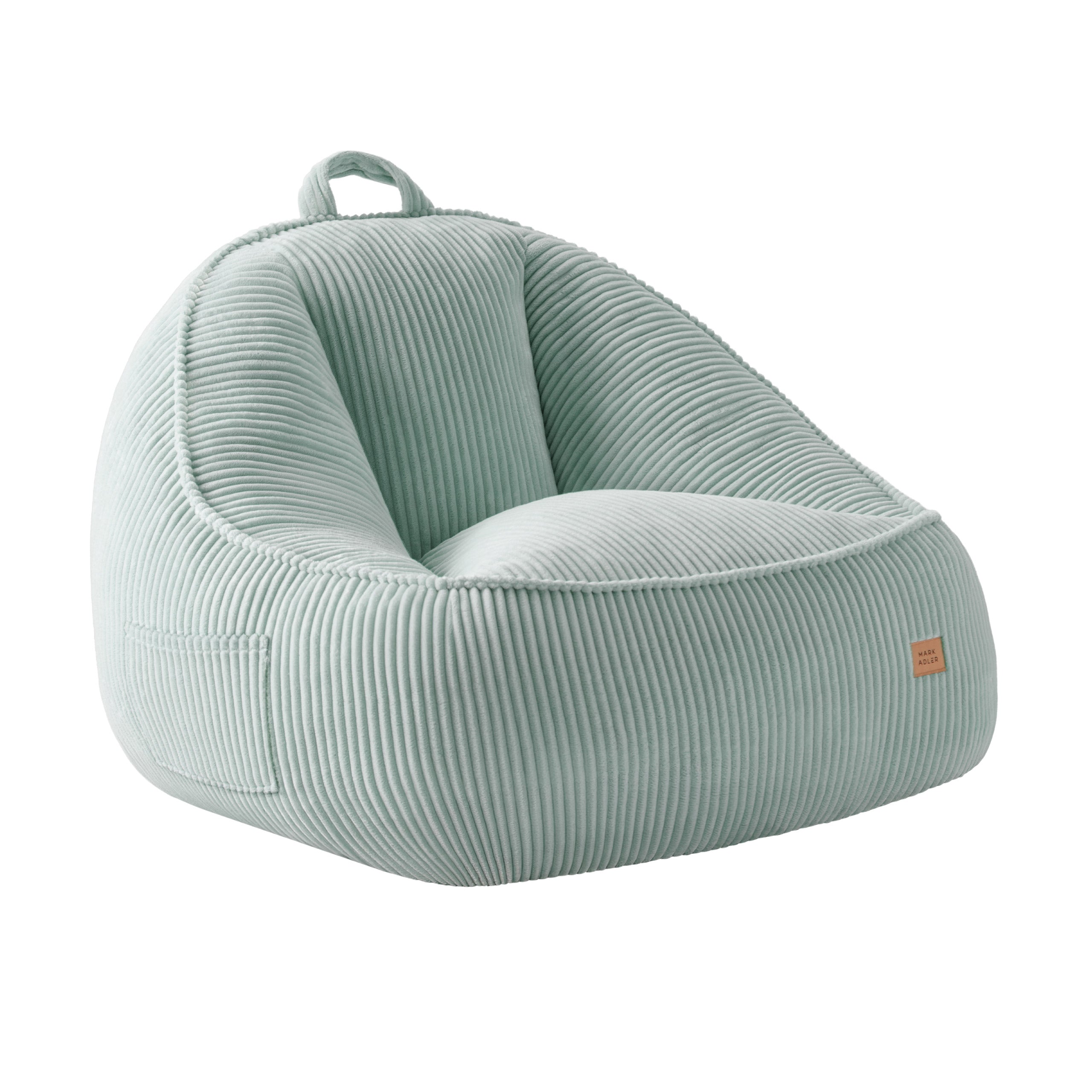 Fotel pufa z oparciem sztruksowa Mark Adler Comfy 4.0 Sage
