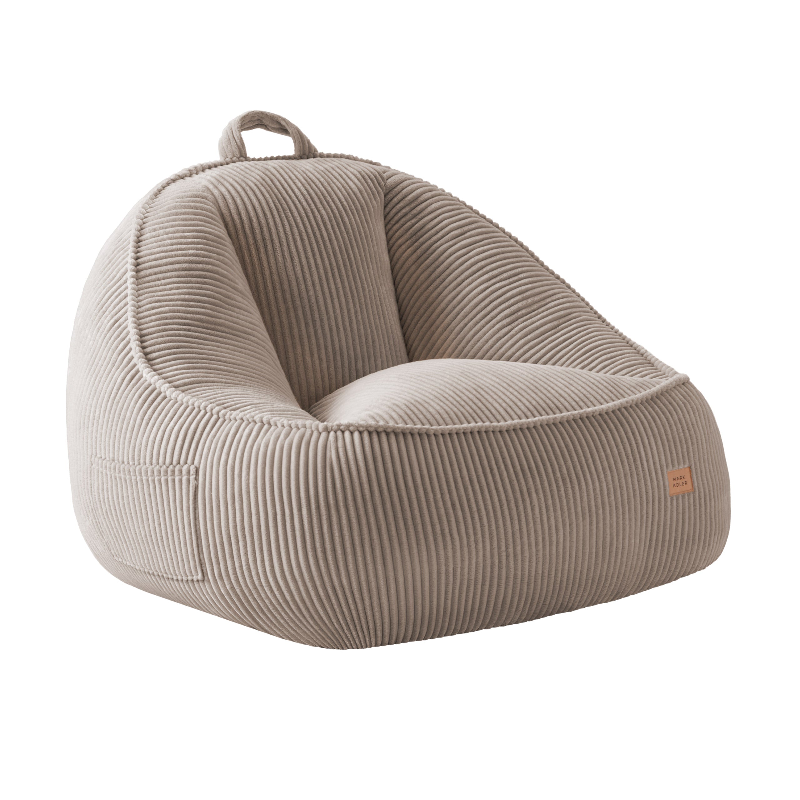 Fotel pufa z oparciem sztruksowa Mark Adler Comfy 4.0 Taupe