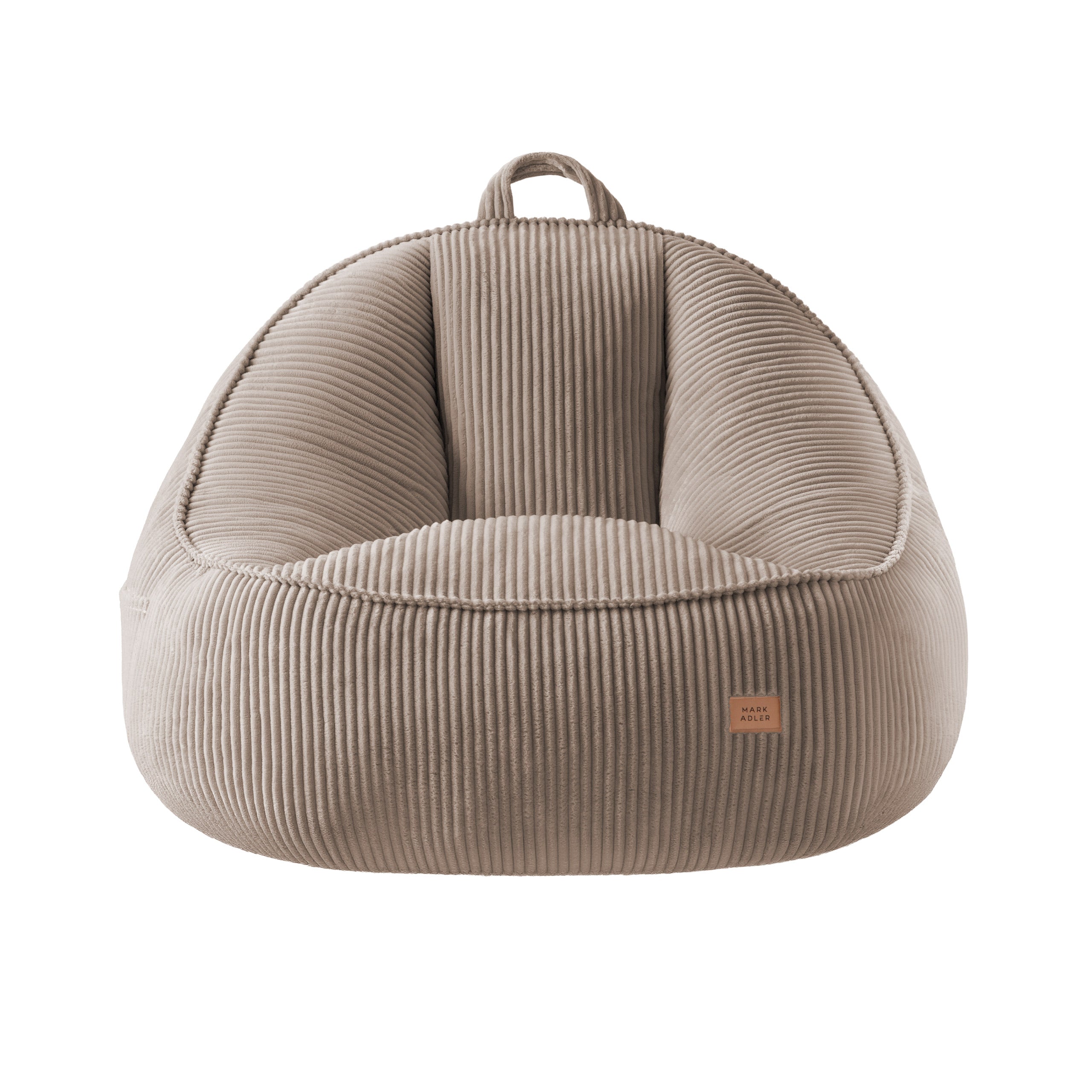 Fotel pufa z oparciem sztruksowa Mark Adler Comfy 4.0 Taupe