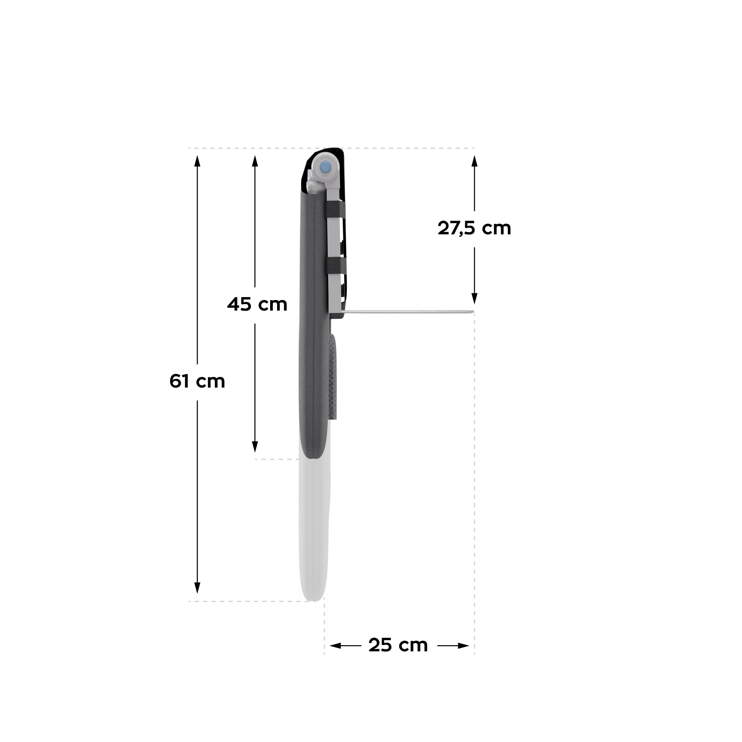 Barierka ochronna do łóżka 150cm Tulano Cover 25 Grey