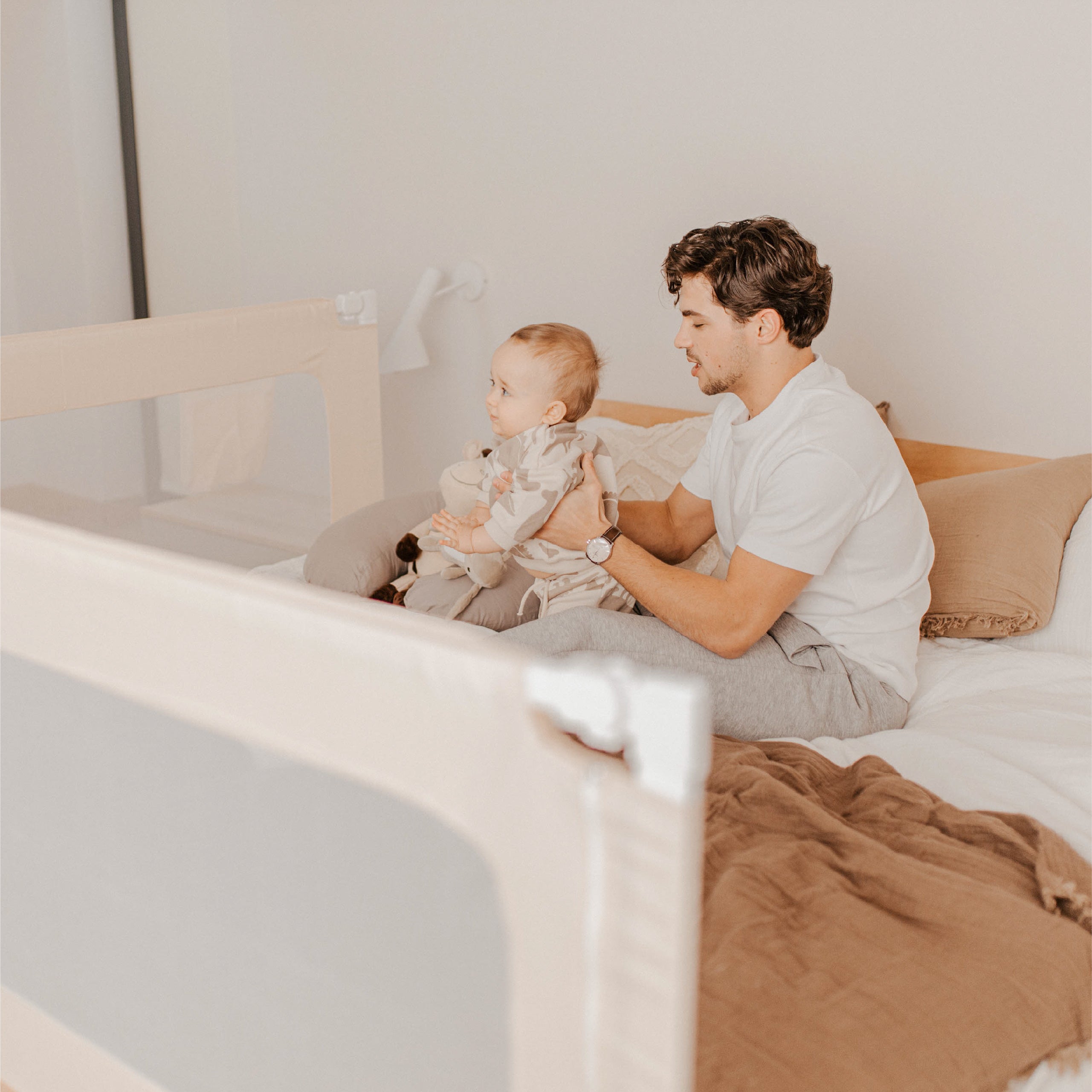 Barierka ochronna do łóżka 160 cm Tulano Cover 46 Beige