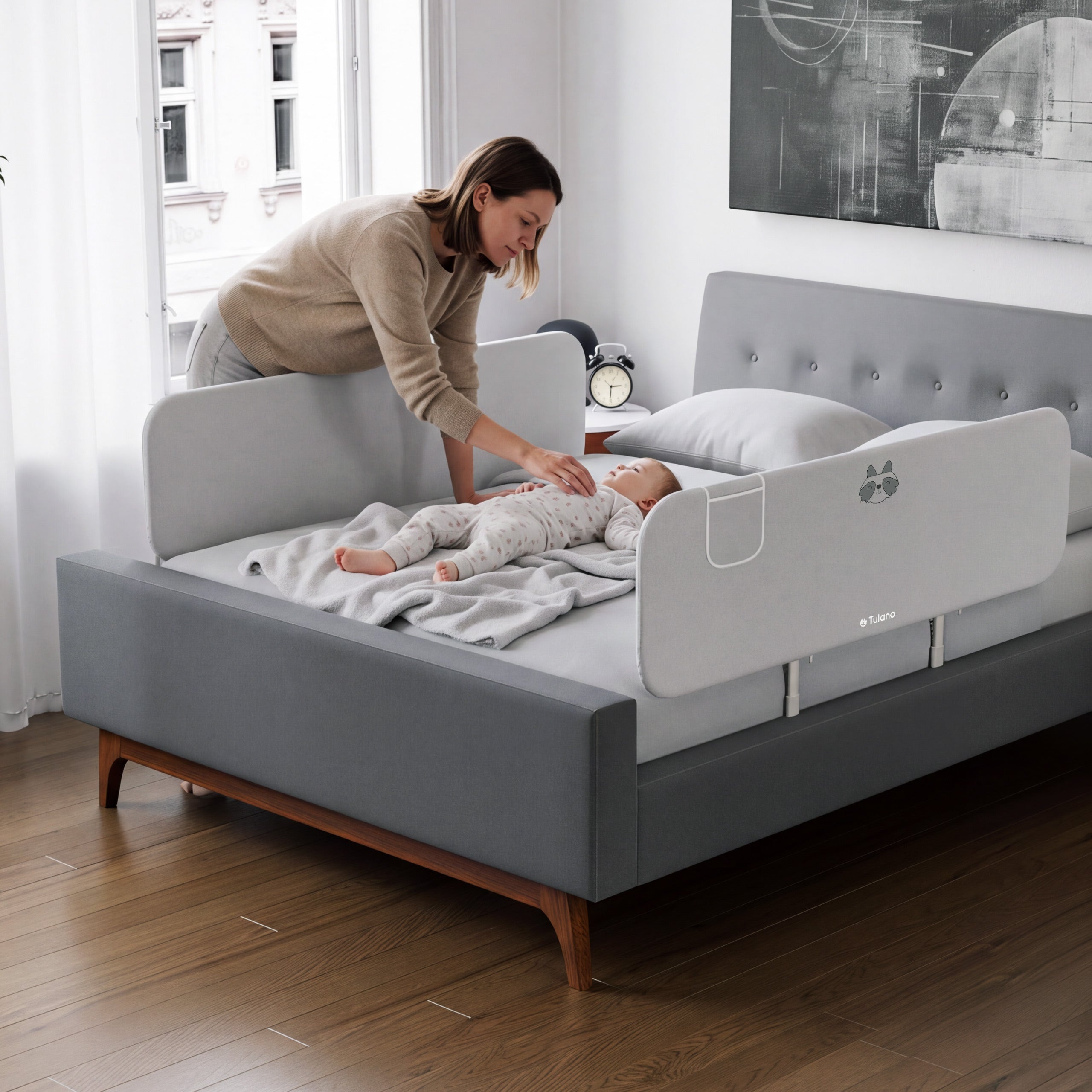 Barierka ochronna na łóżko 150 cm Tulano Cover 55 Grey