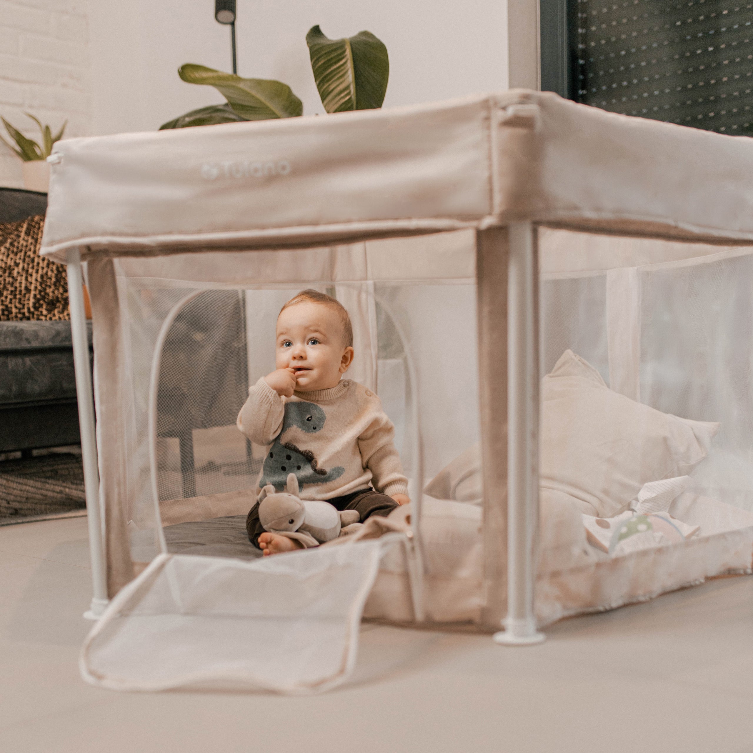 Kojec dla dziecka składany Tulano Cozy 30 Beige