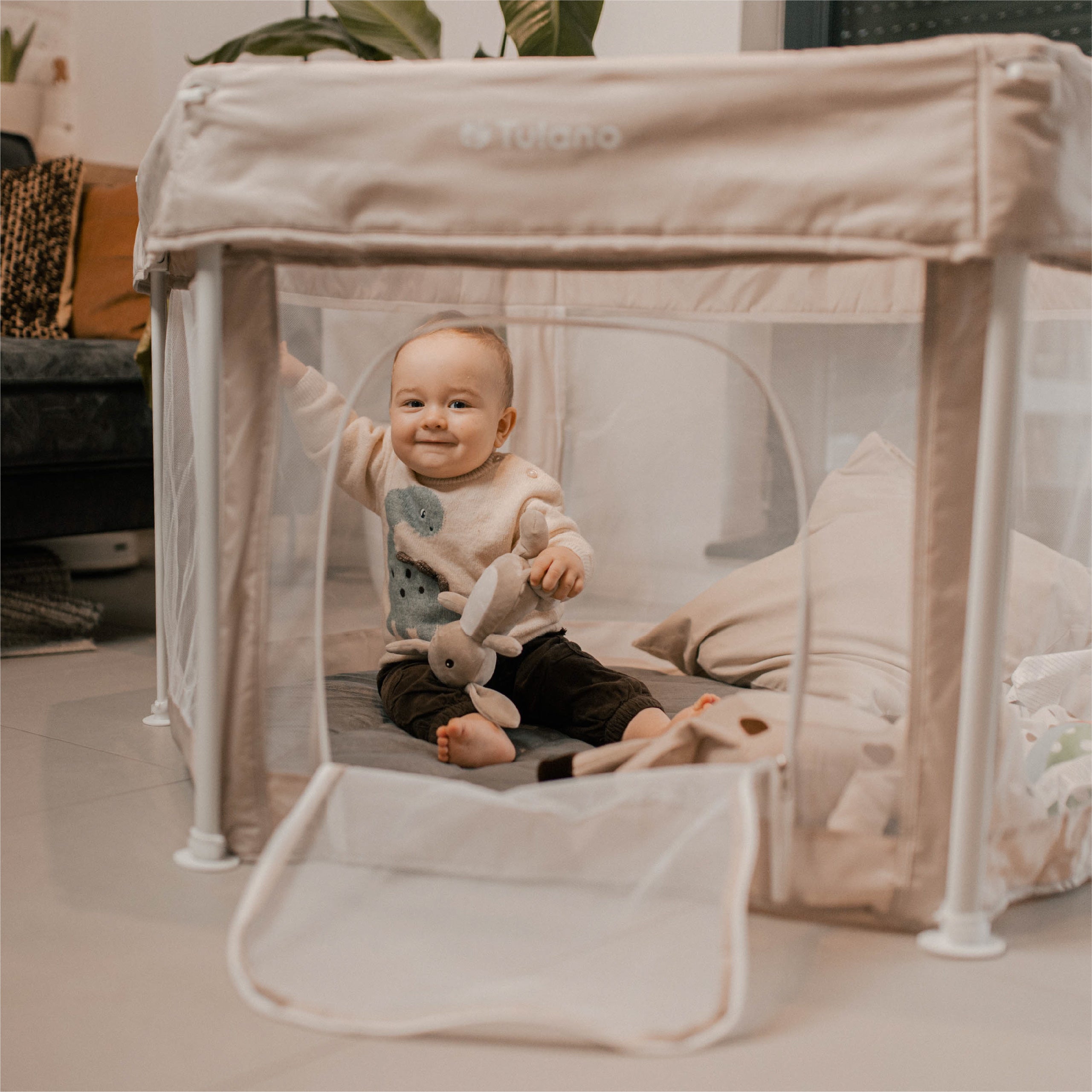 OUTLET Kojec dla dziecka składany Tulano Cozy 30 Beige