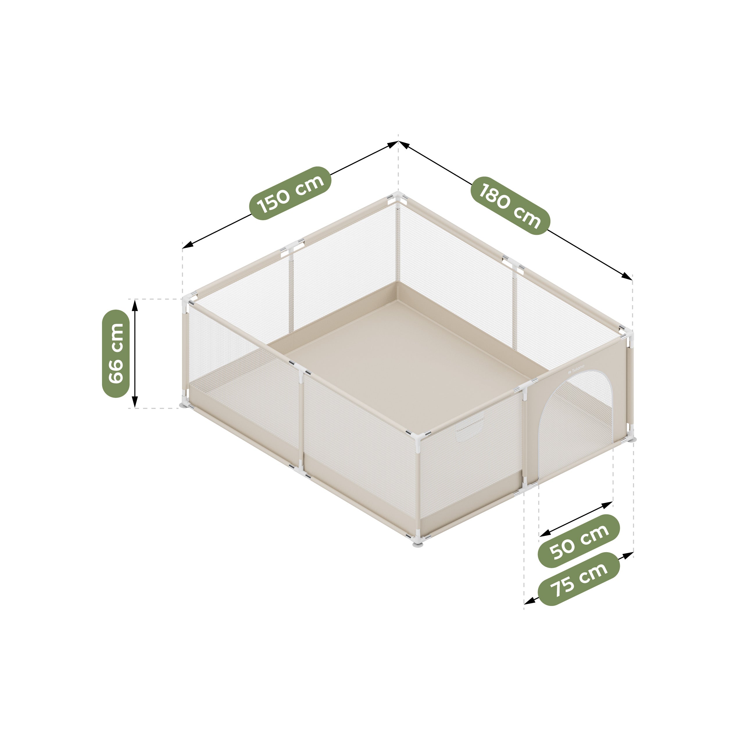 OUTLET Kojec dziecięcy Tulano Cozy 25 Beige - 150 cm