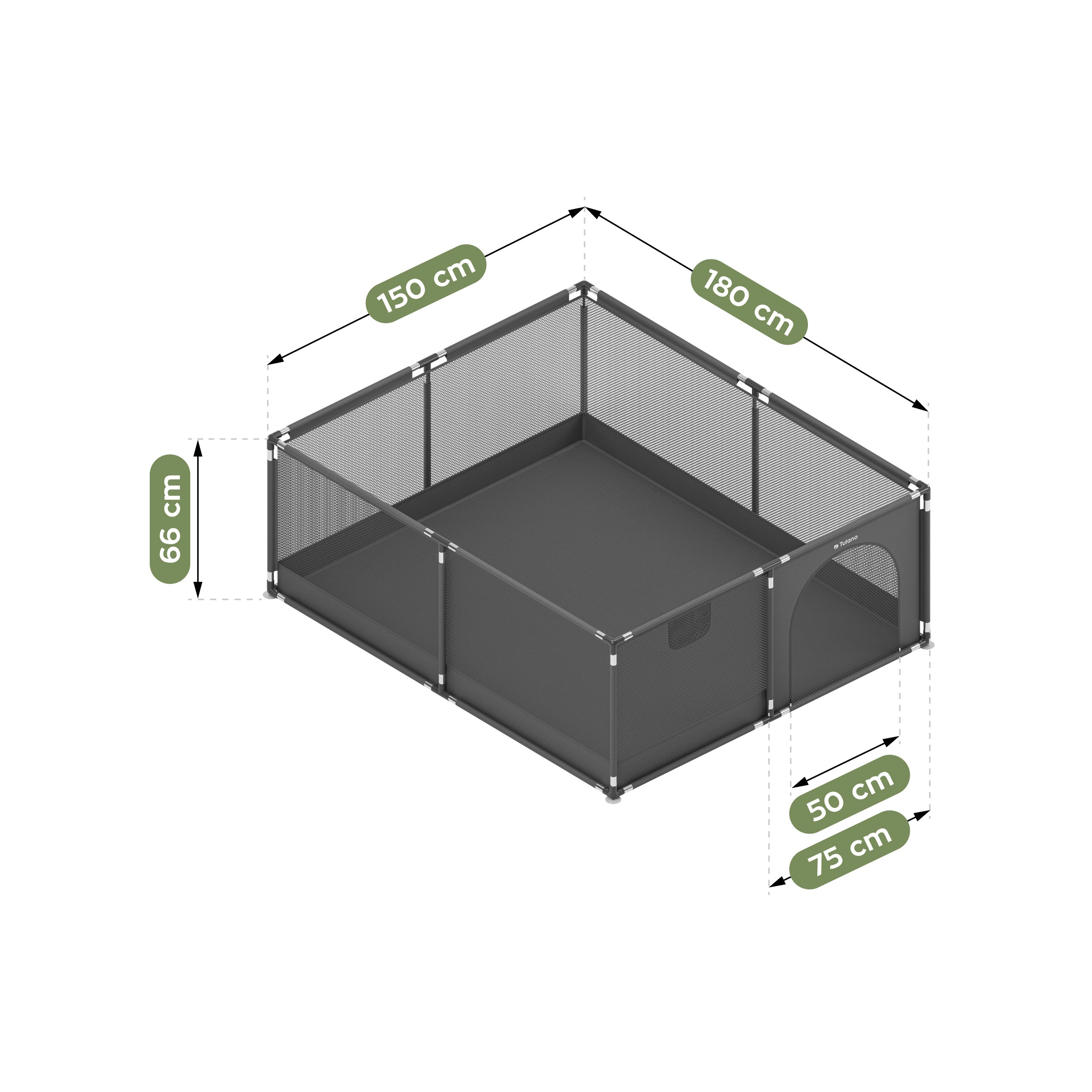 OUTLET Kojec dziecięcy Tulano Cozy 25 Graphite - 150 cm