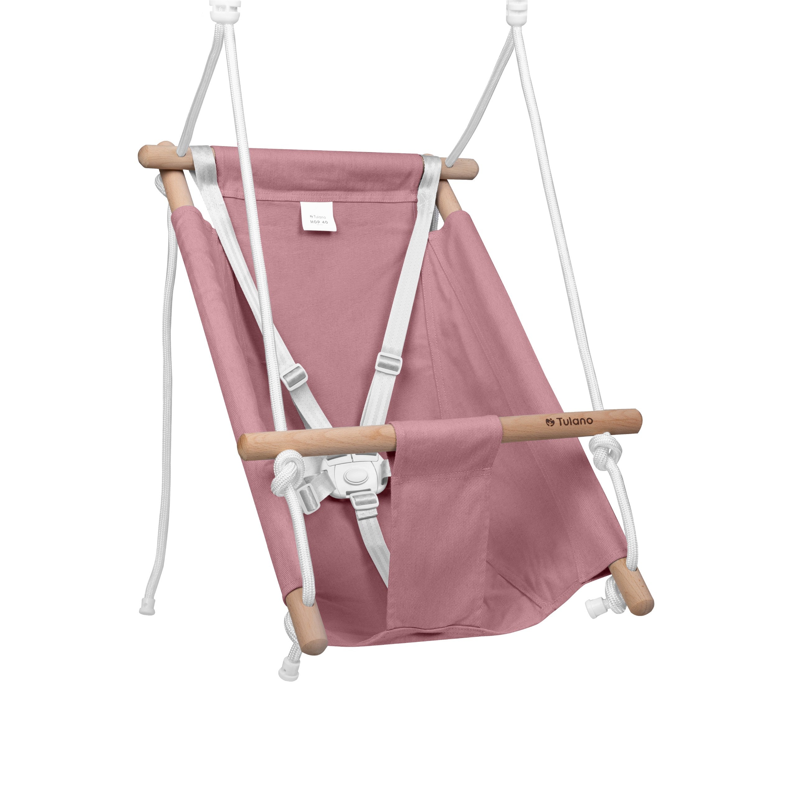 OUTLET Kołysko-huśtawka dla dzieci TULANO Hop 40 Pink-Grey