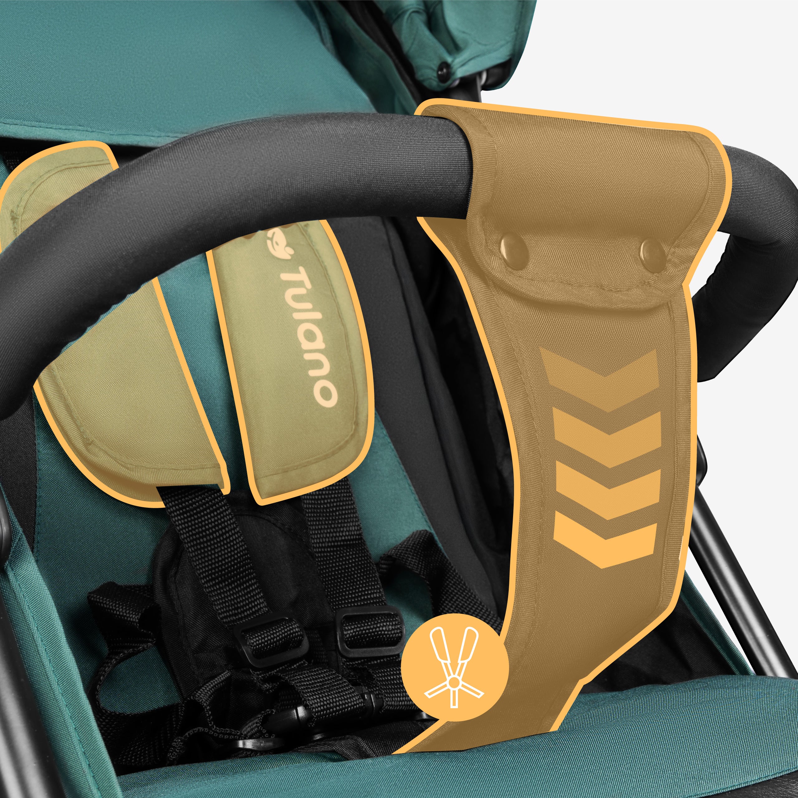 Wózek spacerowy Tulano Davos 35 Green-Black