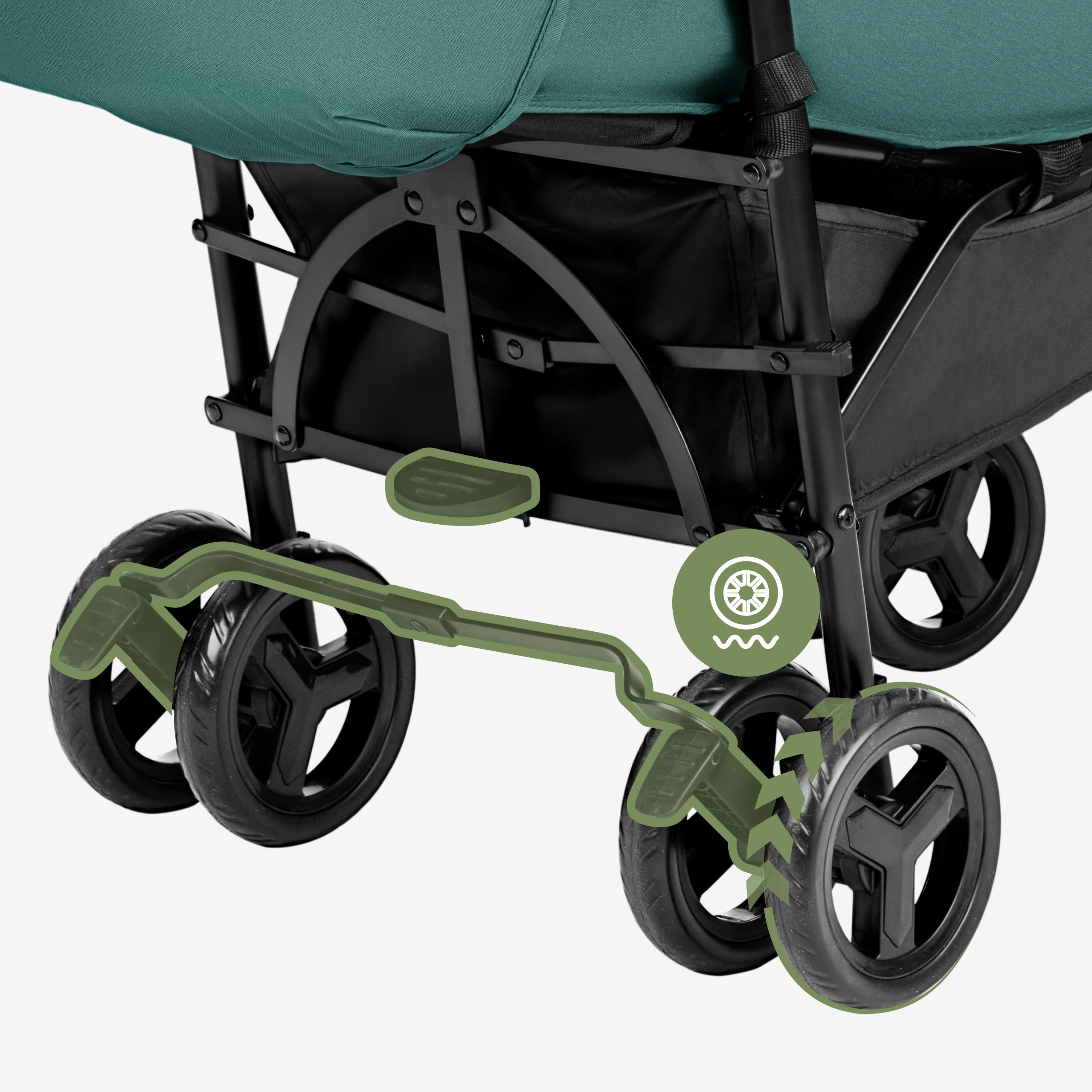 Wózek spacerowy Tulano Davos 35 Green-Black