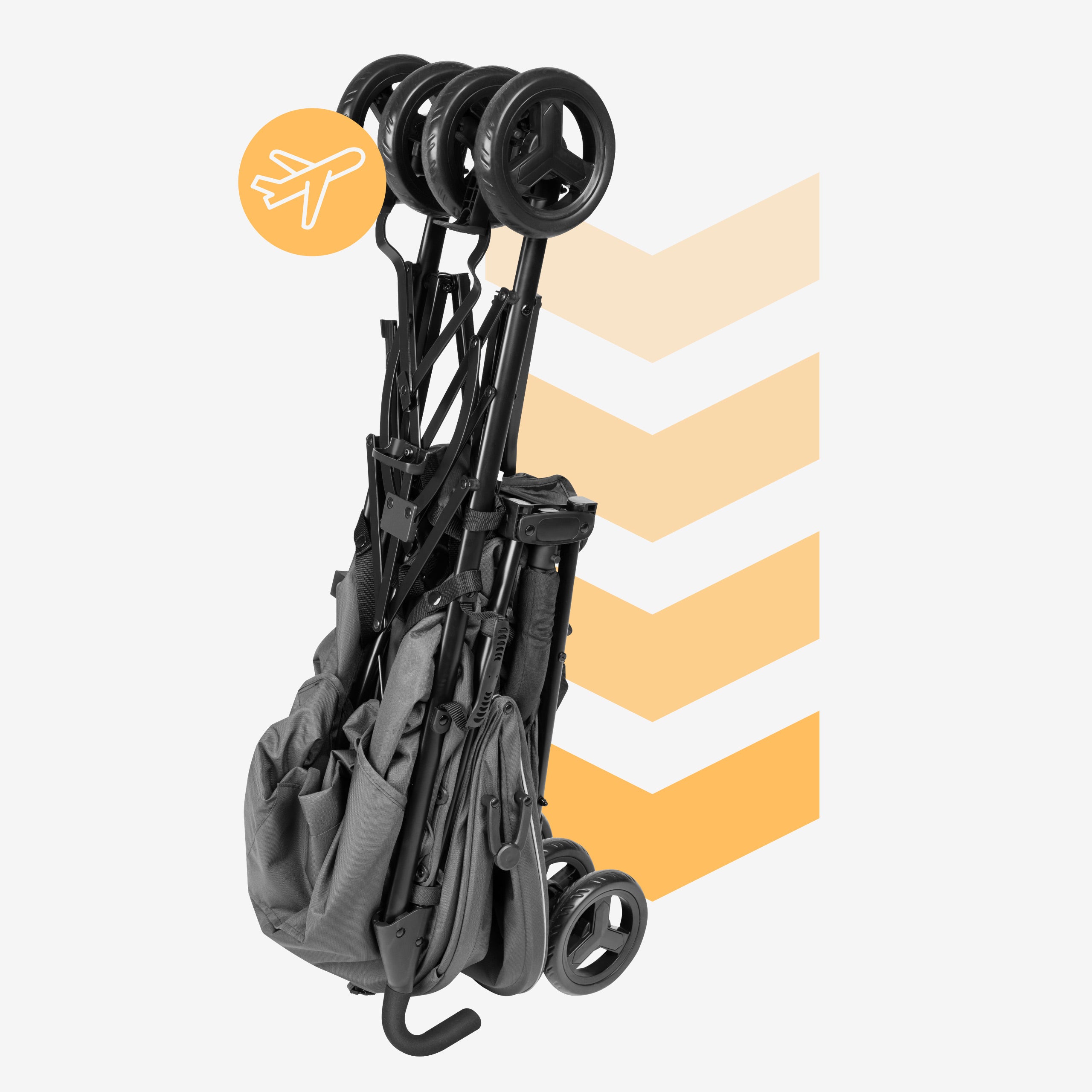 Lekki i zwrotny wózek spacerowy 