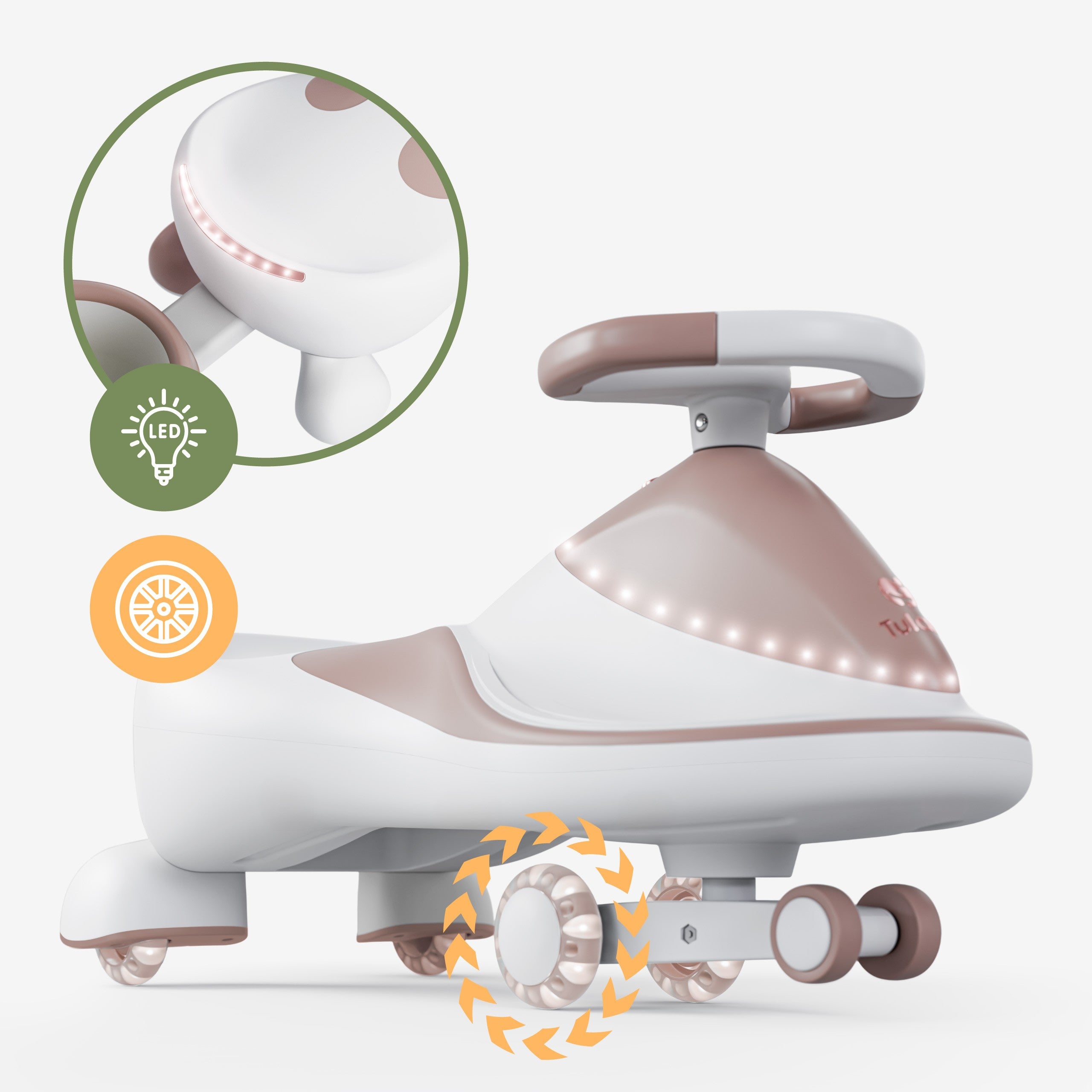 Jeździk dla dzieci grawitacyjny LED Tulano Focus 55 Grey