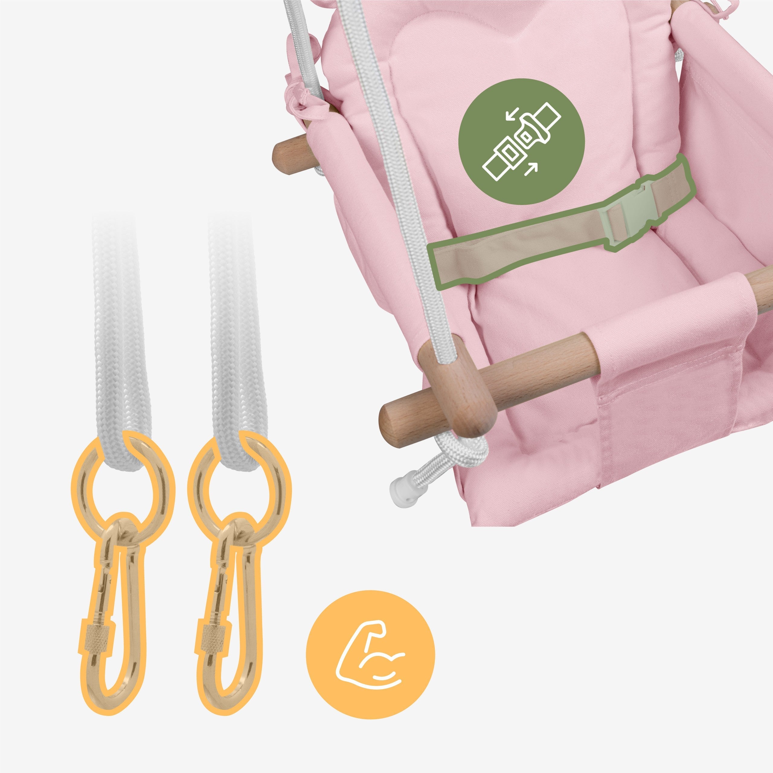 OUTLET Huśtawka dla dzieci TULANO Hop 30 Pink