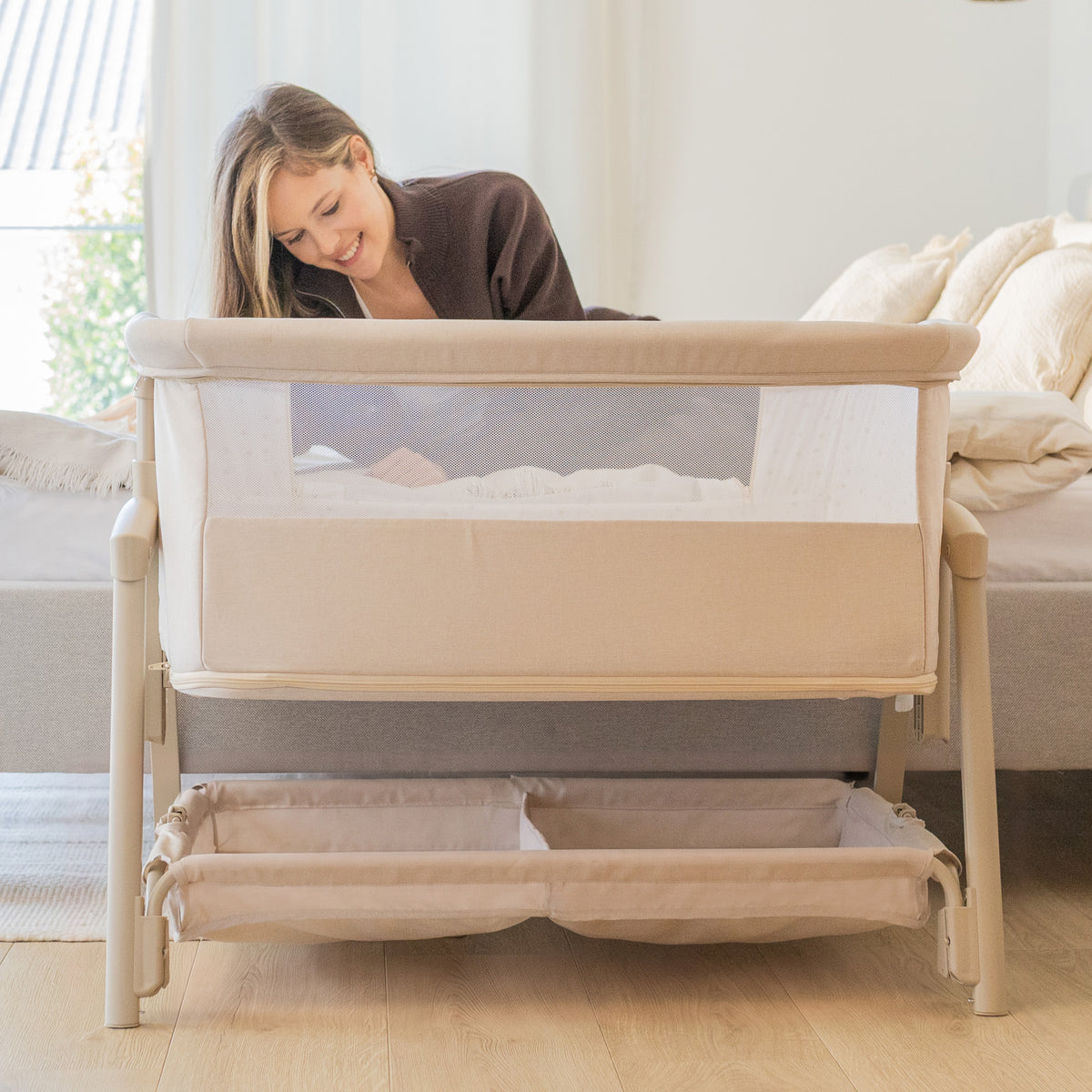 Łóżeczko dostawne turystyczne 4w1 Tulano Dream 55 Beige