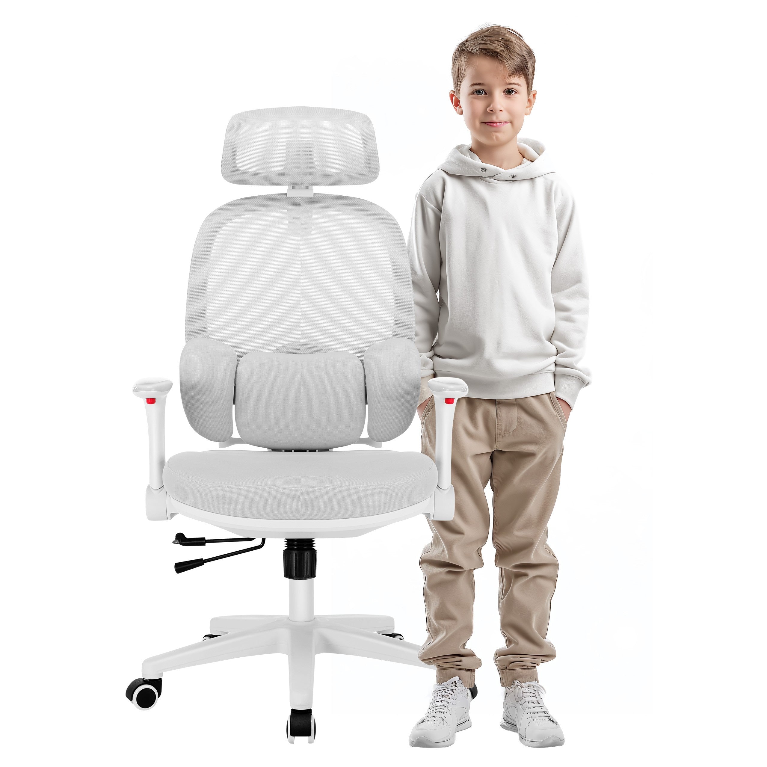 OUTLET Ergonomiczny fotel dla dzieci Mark Adler Junior 6.3 Grey