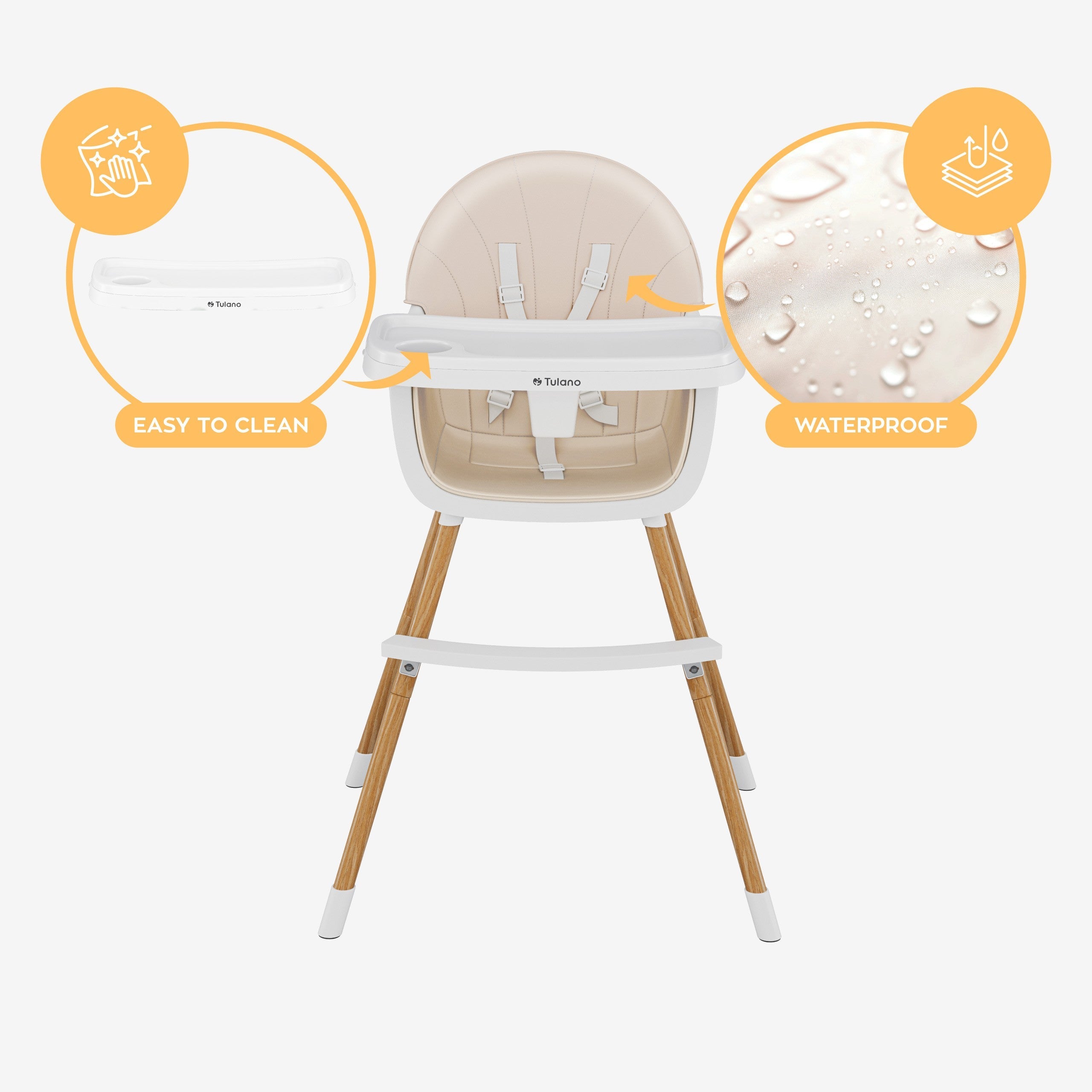 OUTLET Krzesełko do karmienia Tulano Morsel Beige