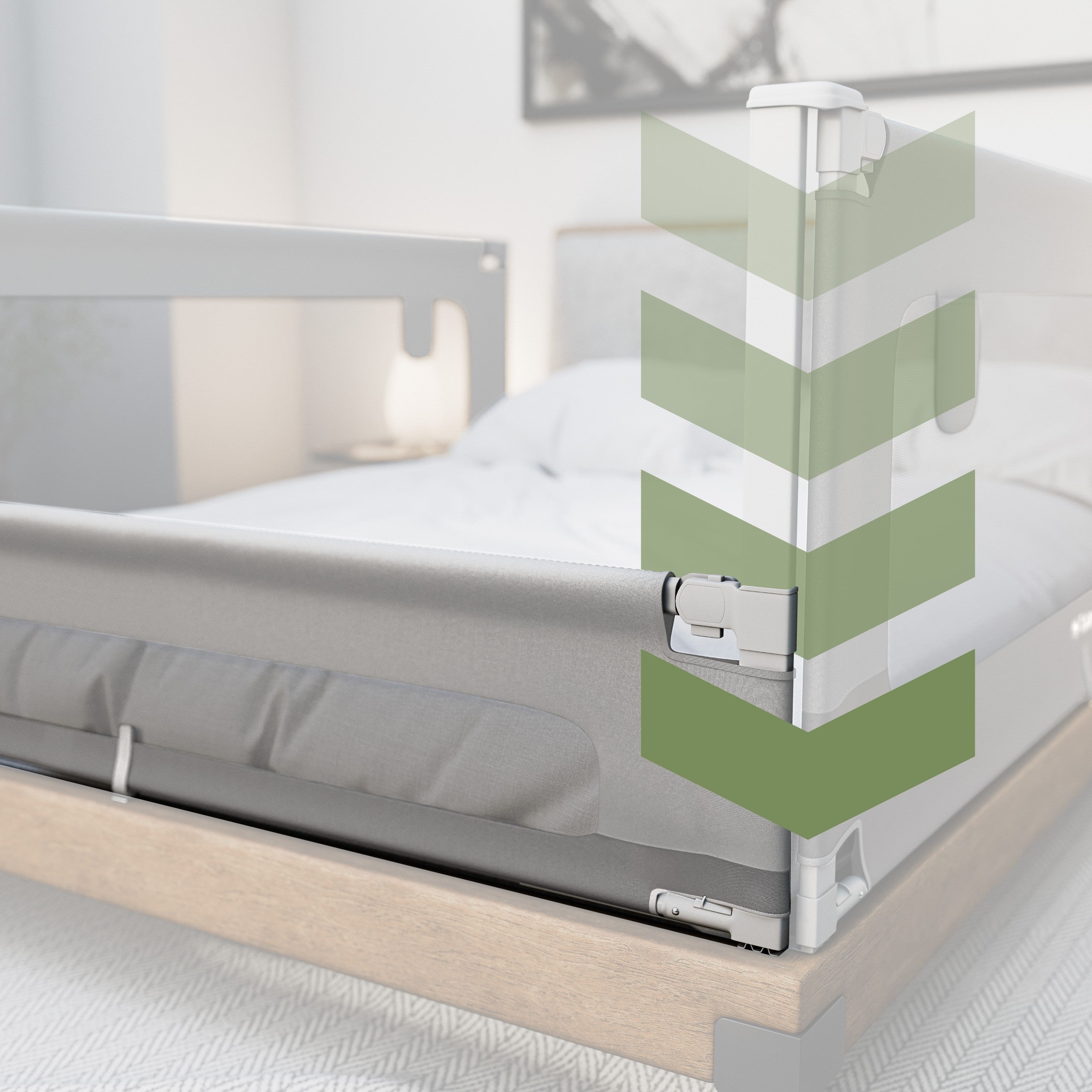 OUTLET Barierka ochronna na łóżko 160cm Tulano Cover 46 White-Grey