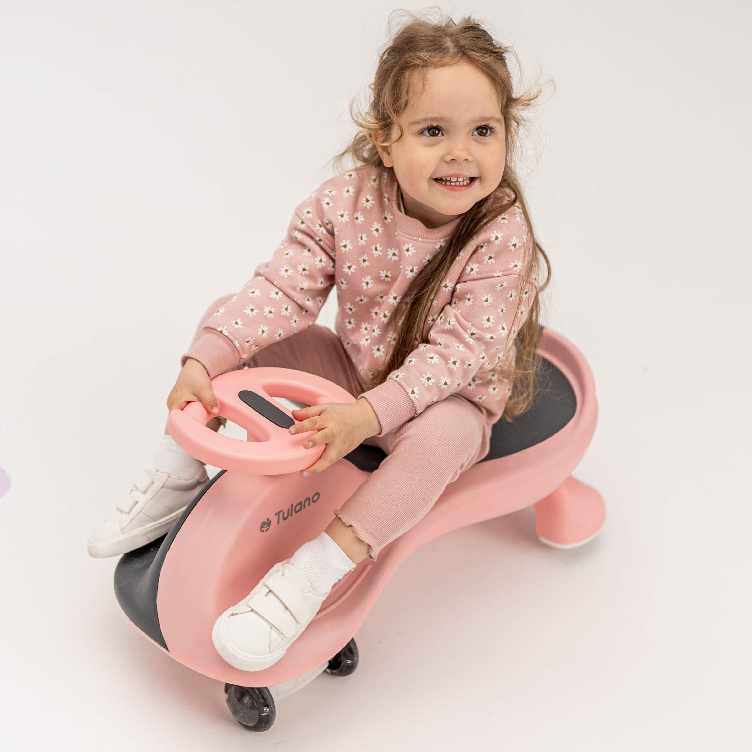 Jeździk dla dzieci grawitacyjny LED Tulano Focus 35 Pink