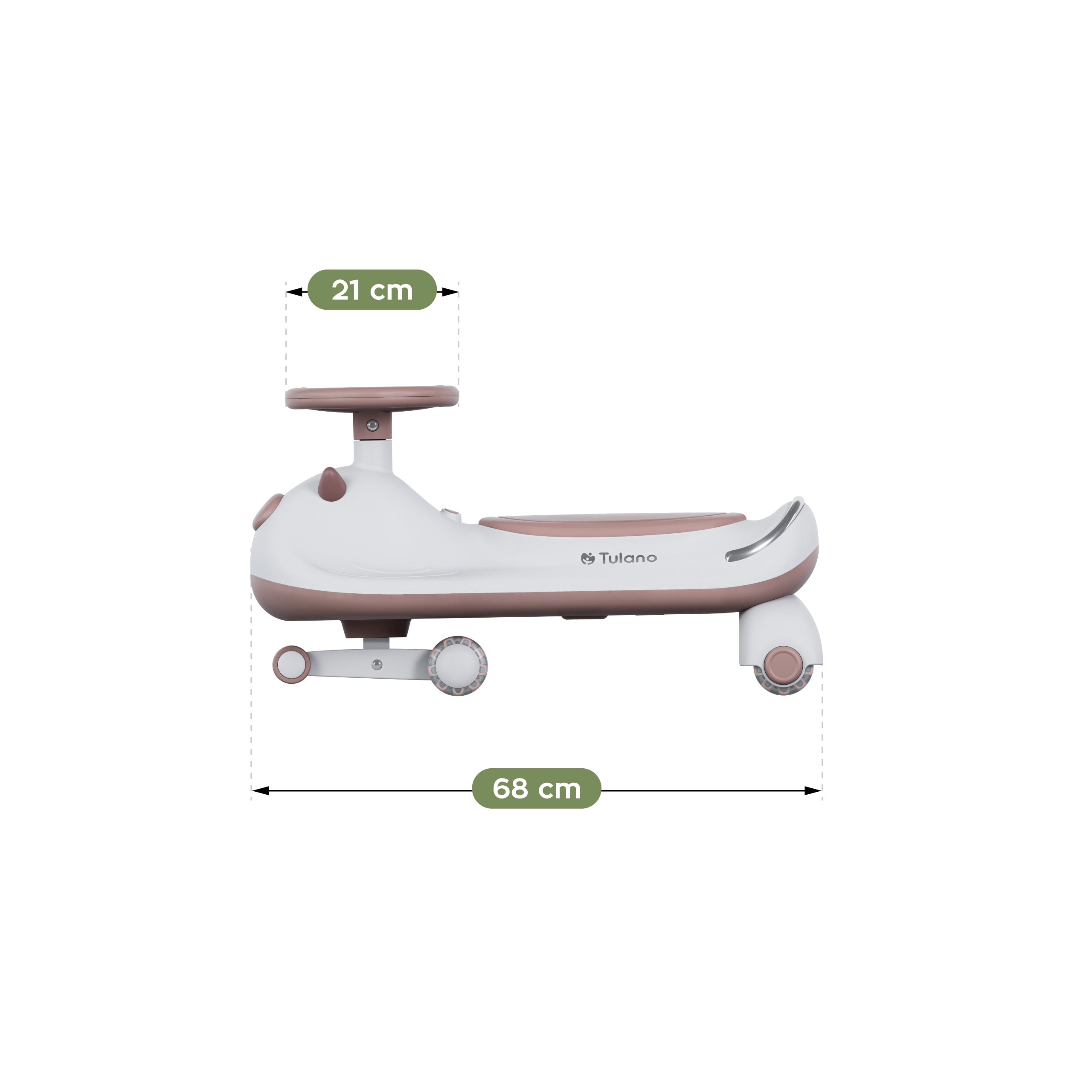 Jeździk dla dzieci grawitacyjny LED Tulano Focus 45 Grey