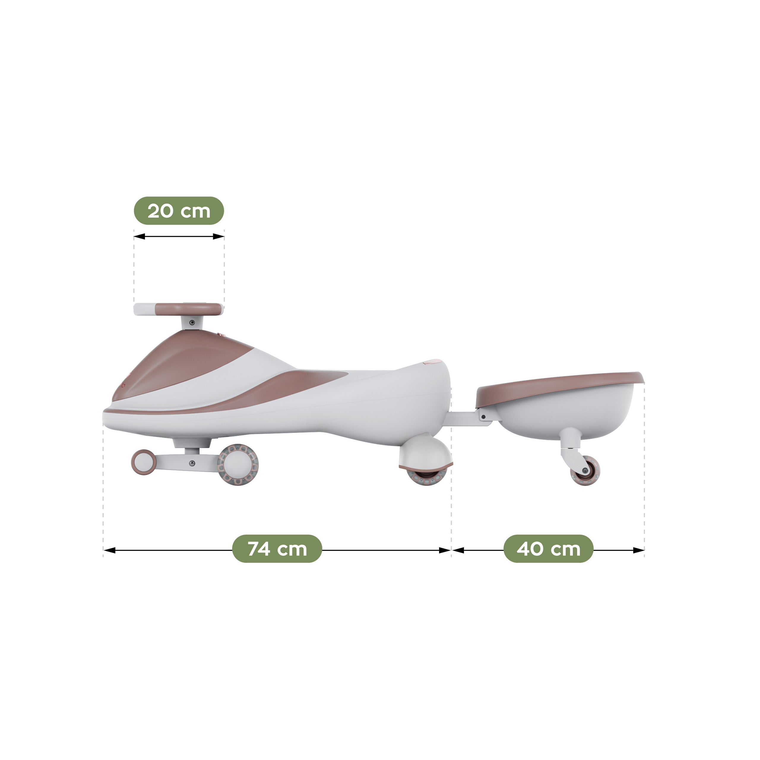 Jeździk dla dzieci grawitacyjny LED Tulano Focus 55 Grey