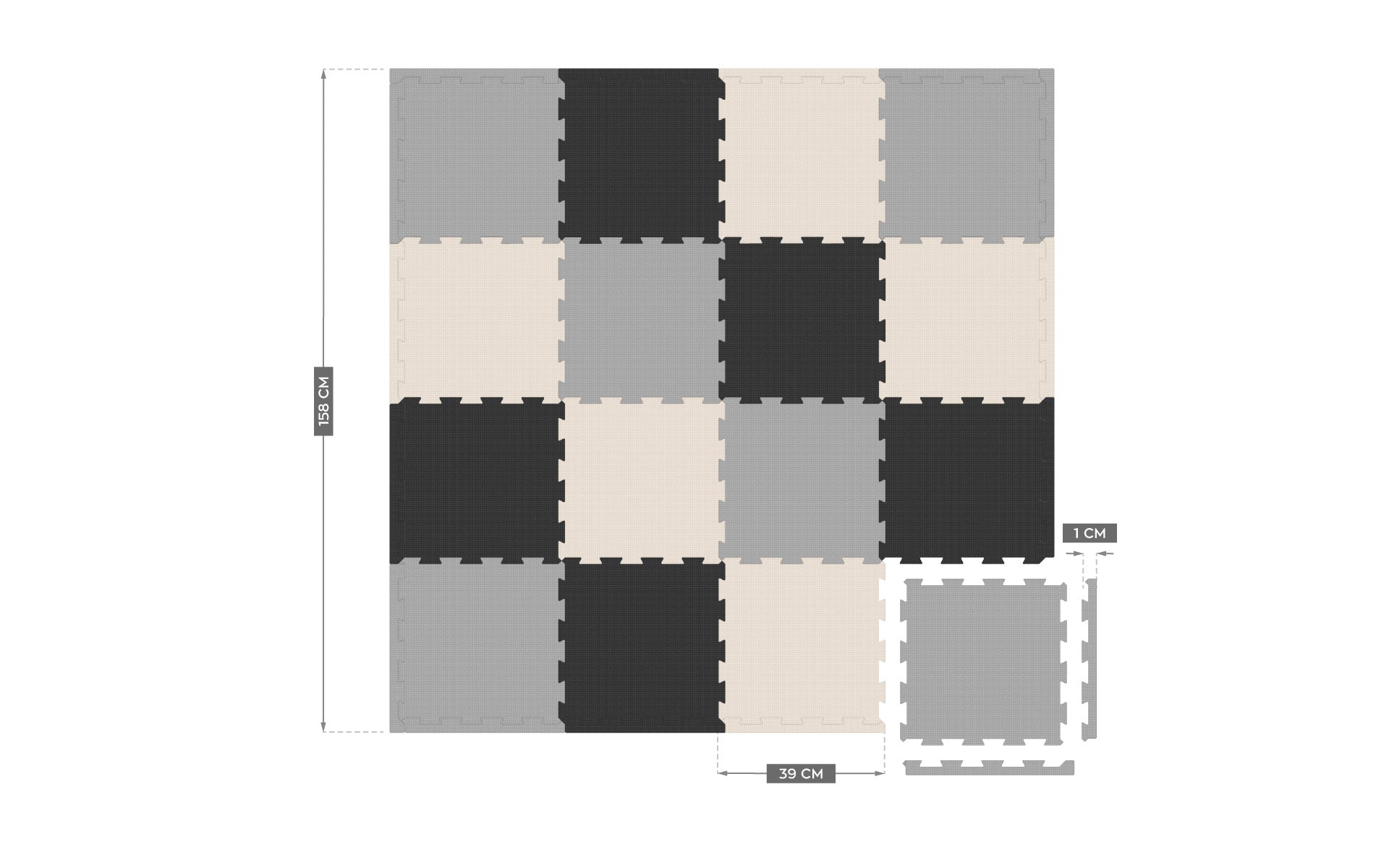 Mata piankowa puzzle 16 szt. TULANO Gioco 16