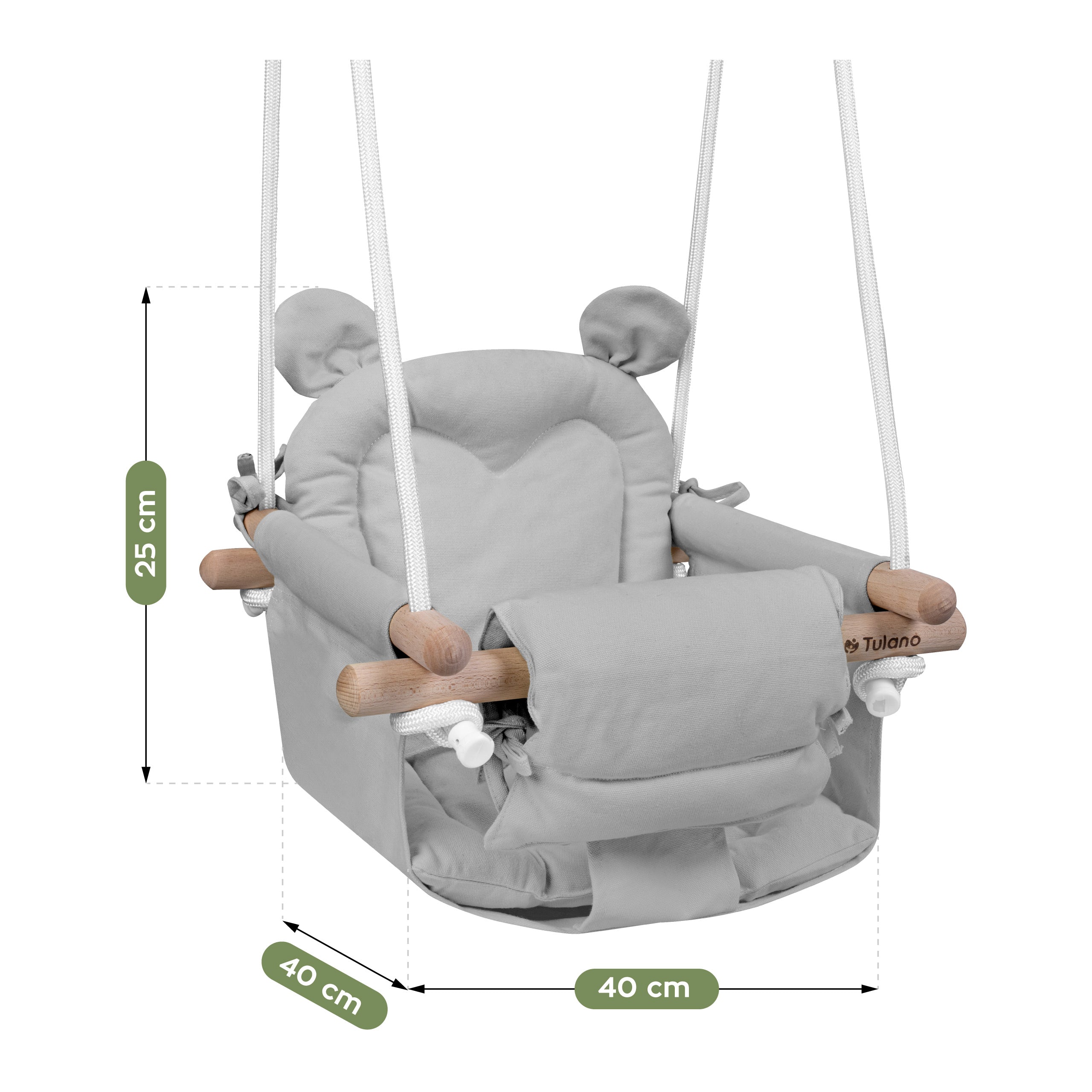 Huśtawka dla dzieci TULANO Hop 30 Grey