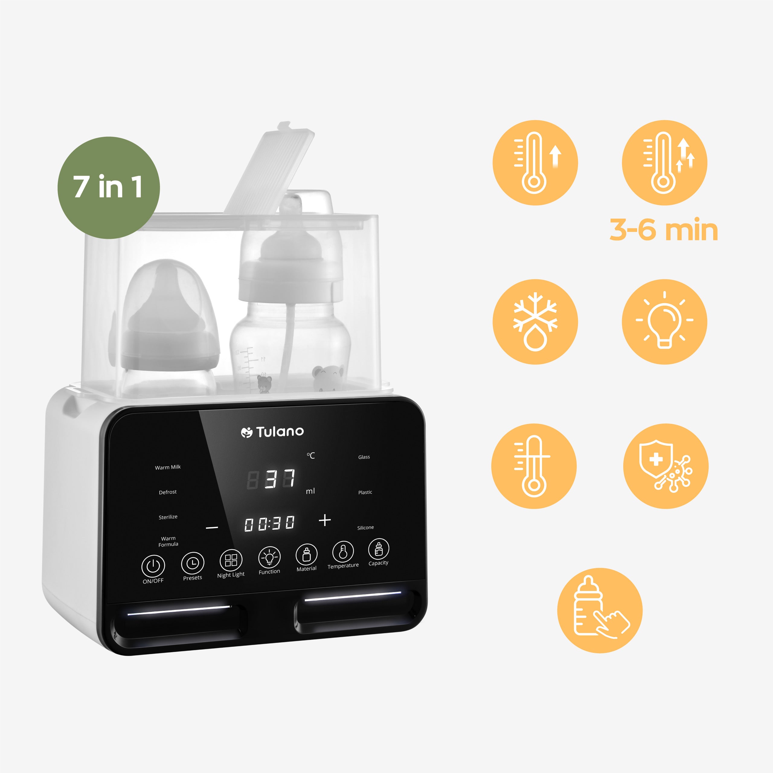 Wielofunkcyjny podgrzewacz do butelek 7w1