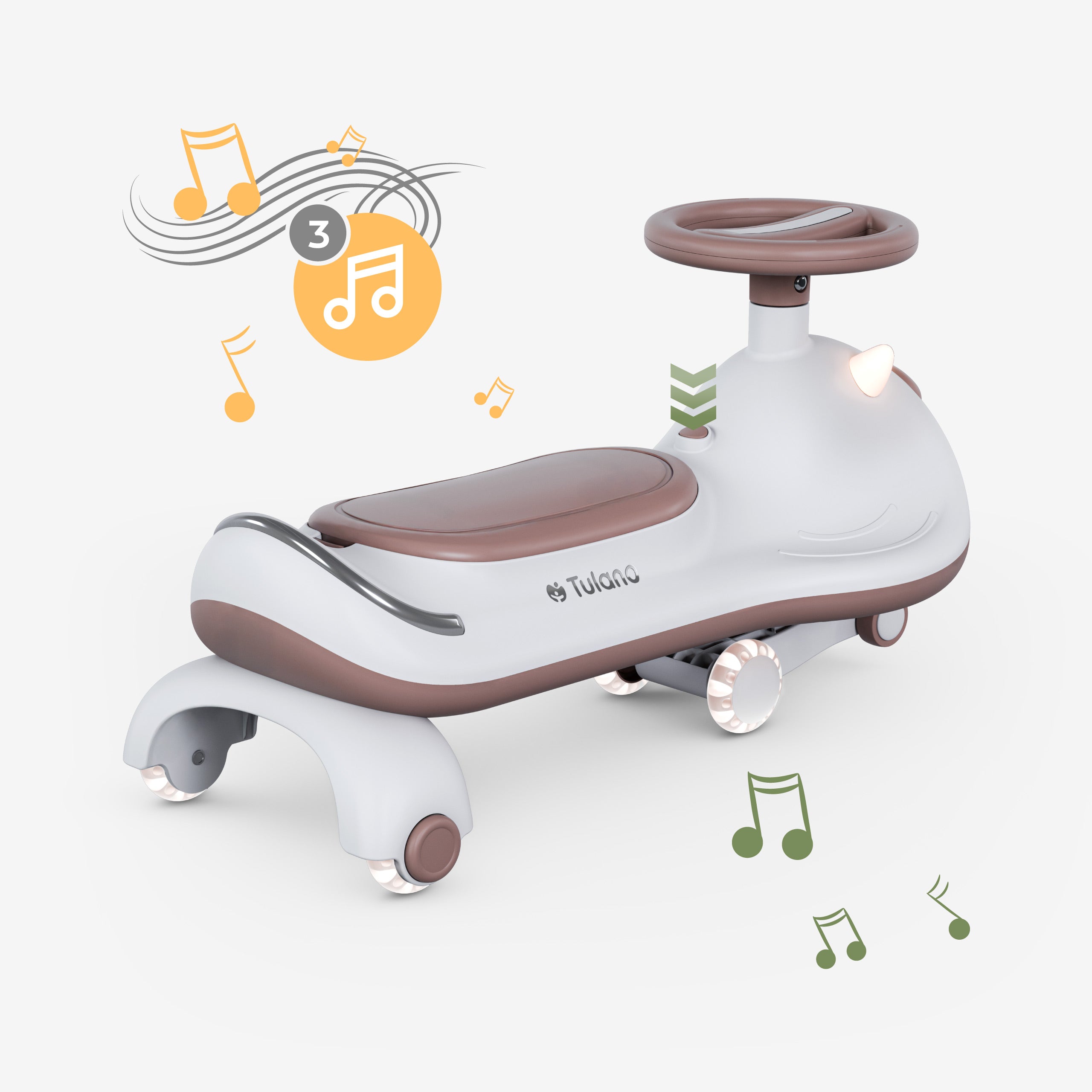 Jeździk dla dzieci z panelem muzycznym