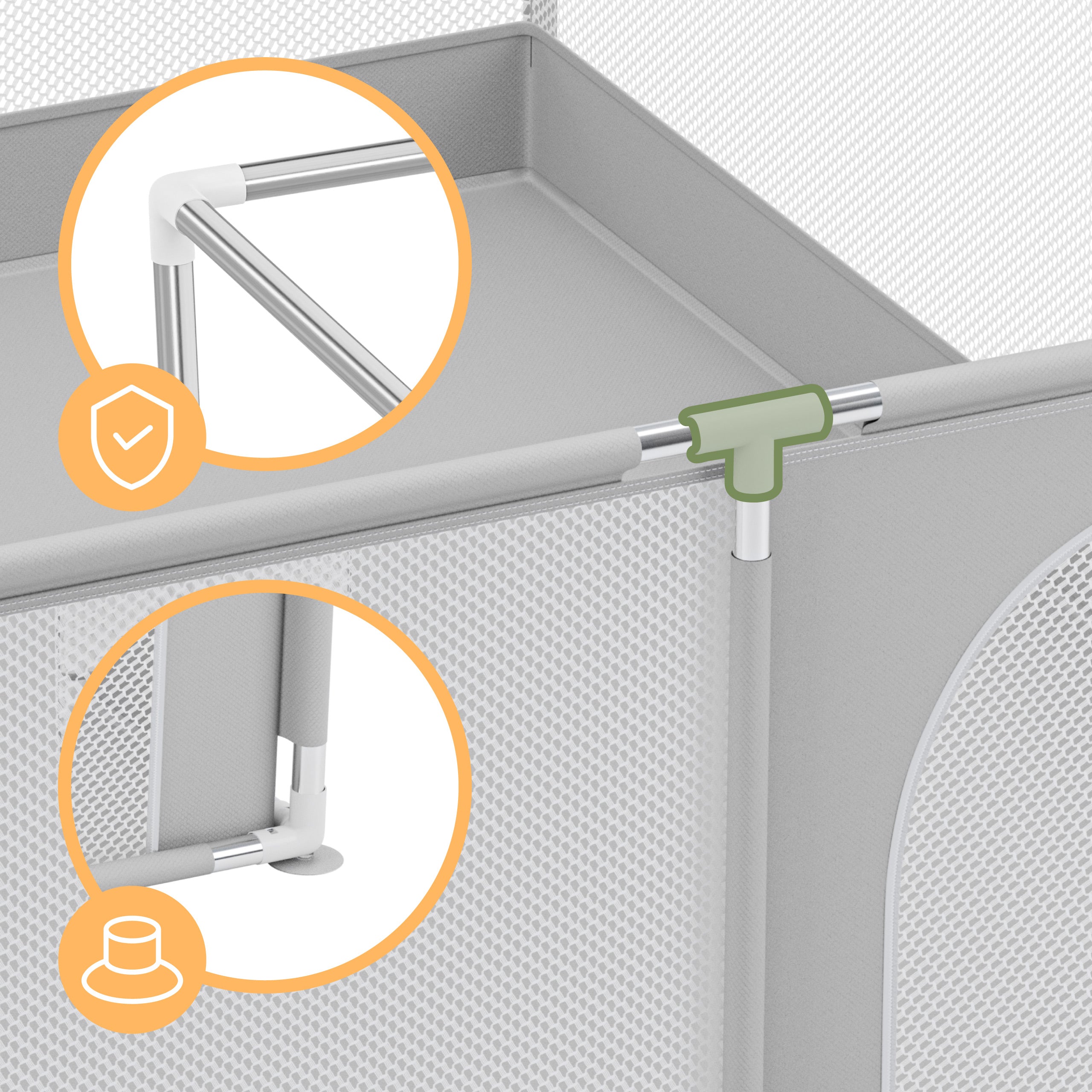 Ściany z przejrzystej siatki