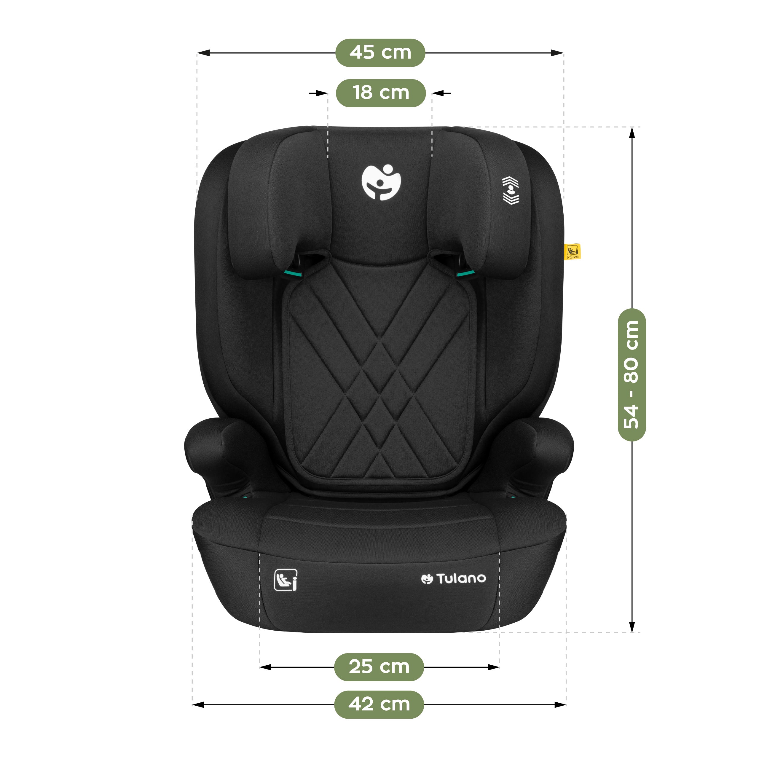 Fotelik samochodowy dla dzieci 2w1 100 -150 cm Joy 45 Black I-Size