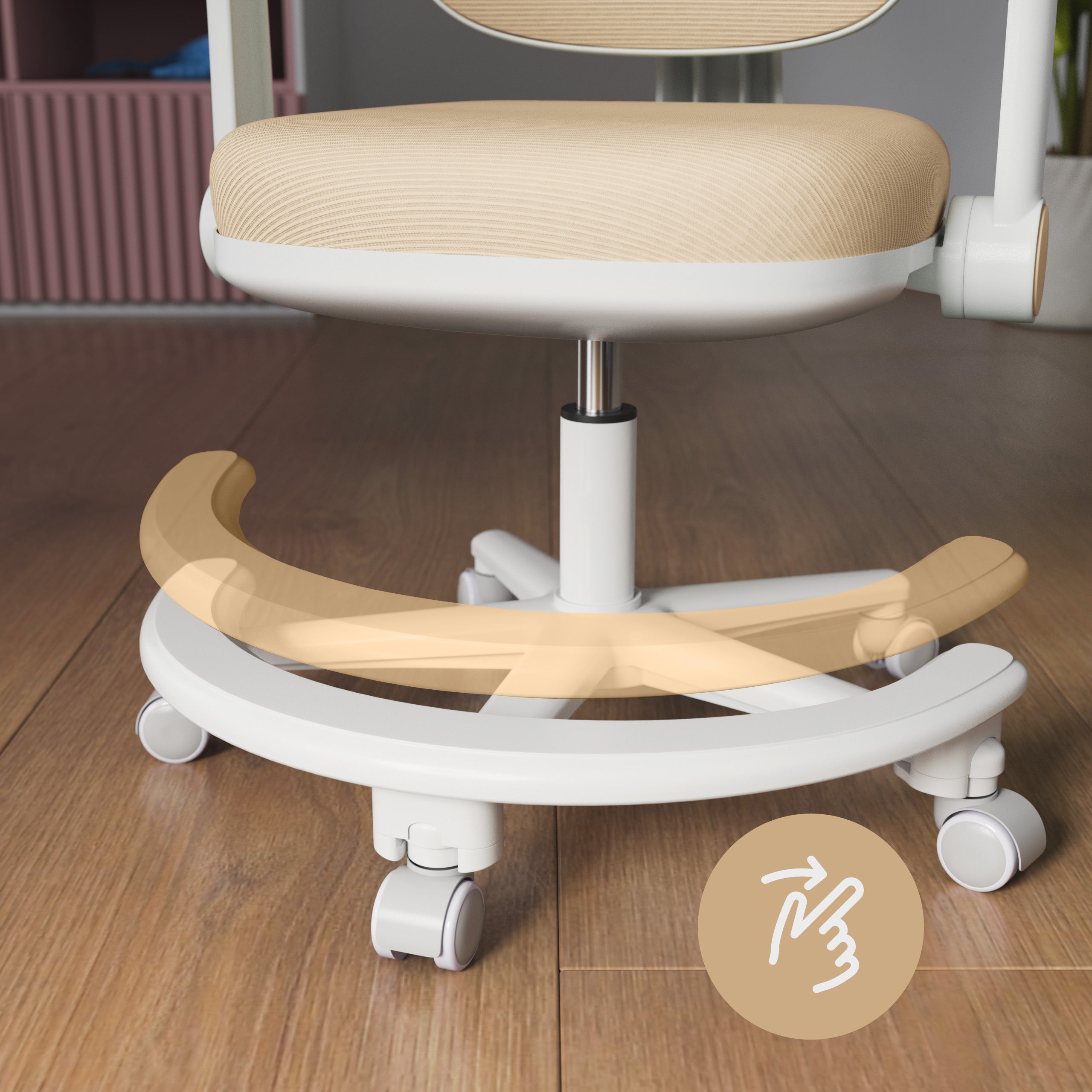 OUTLET Ergonomiczny fotel do biurka dla dziecka Mark Adler Junior 3.6 Beige