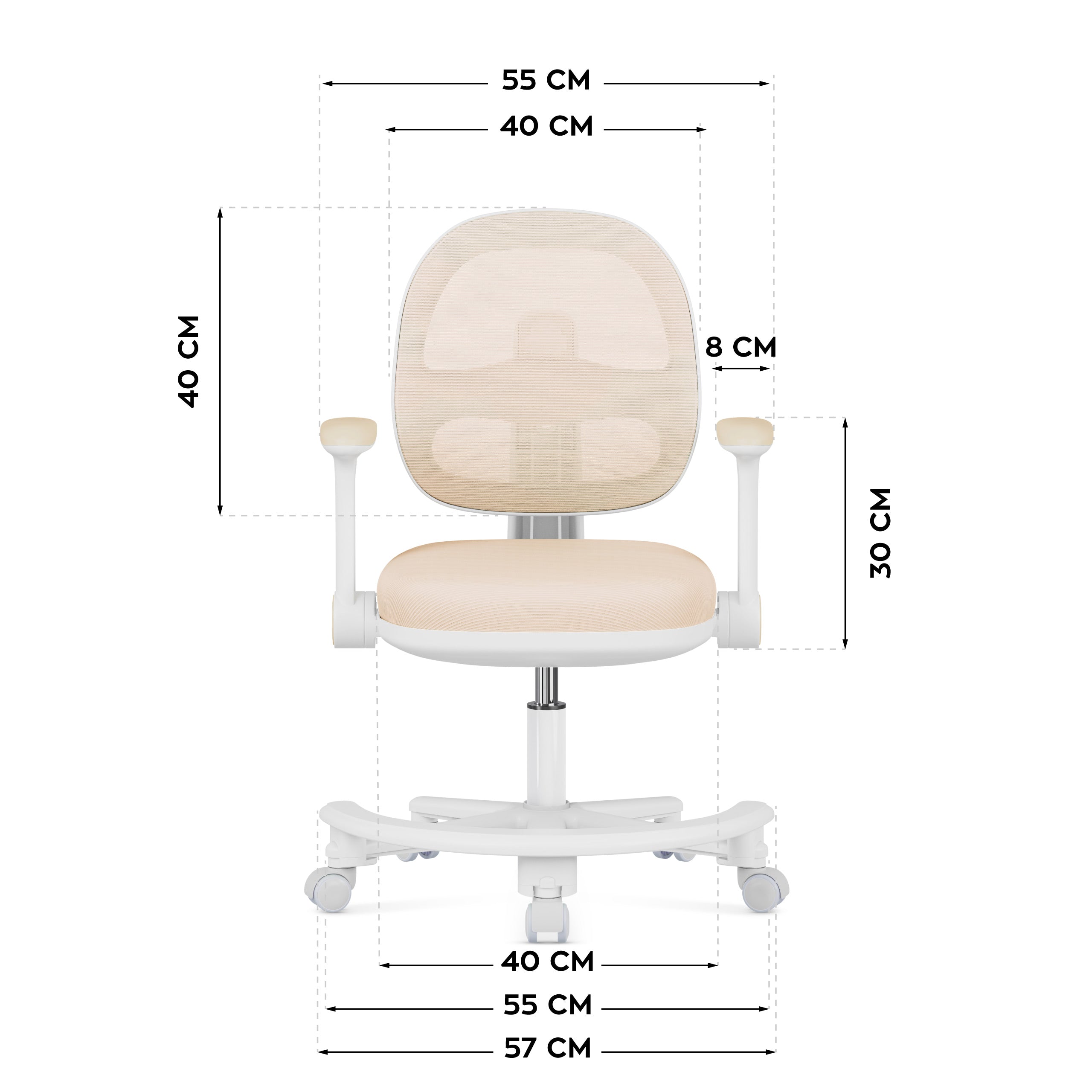 OUTLET Ergonomiczny fotel do biurka dla dziecka Mark Adler Junior 3.6 Beige