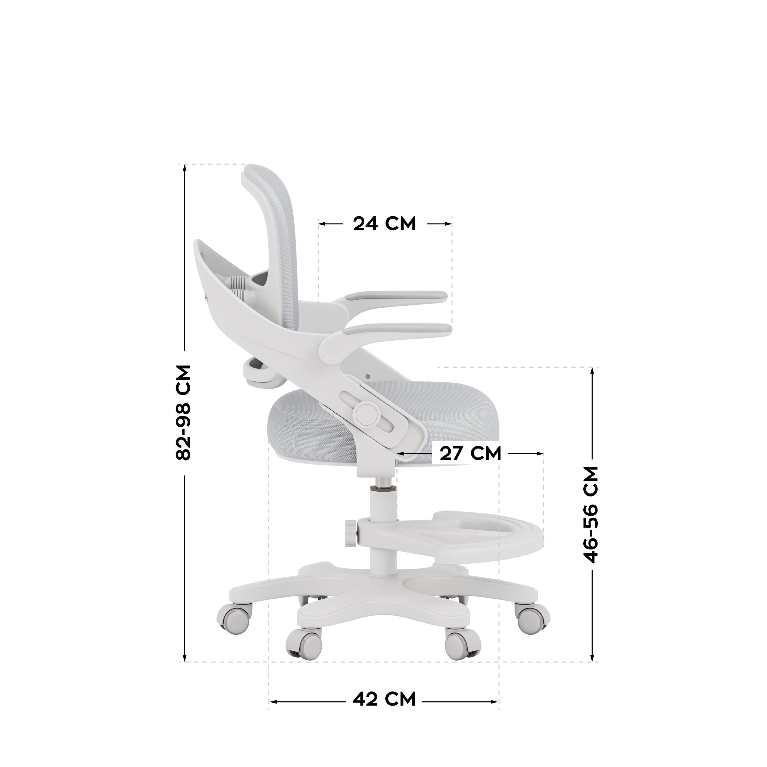 Fotel do biurka dla dziecka Mark Adler Junior 4.3 Grey