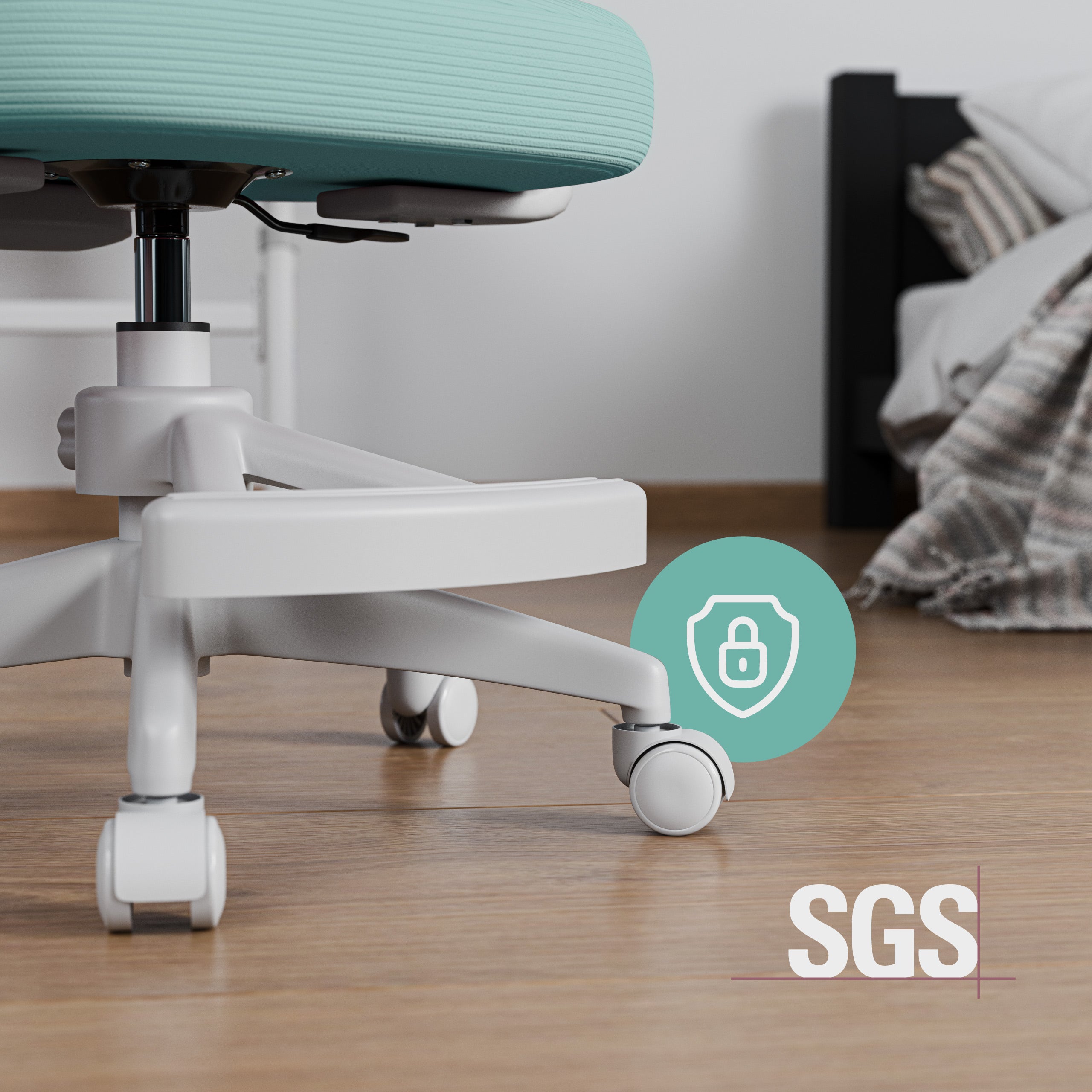 Kółka grawitacyjne - blokada kółek w czasie siedzenia