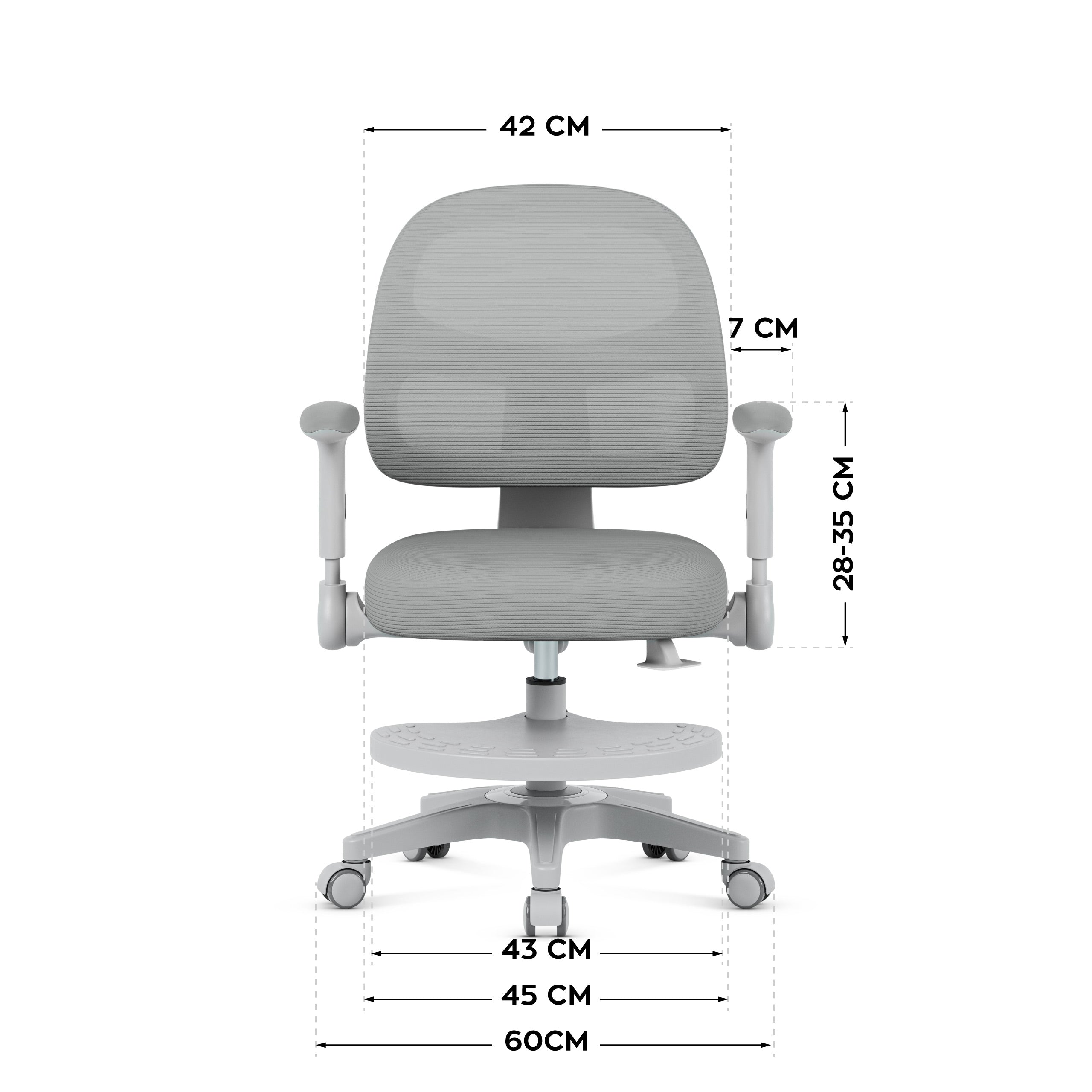 Fotel regulowany dla dziecka Mark Adler Junior 5.0 Grey