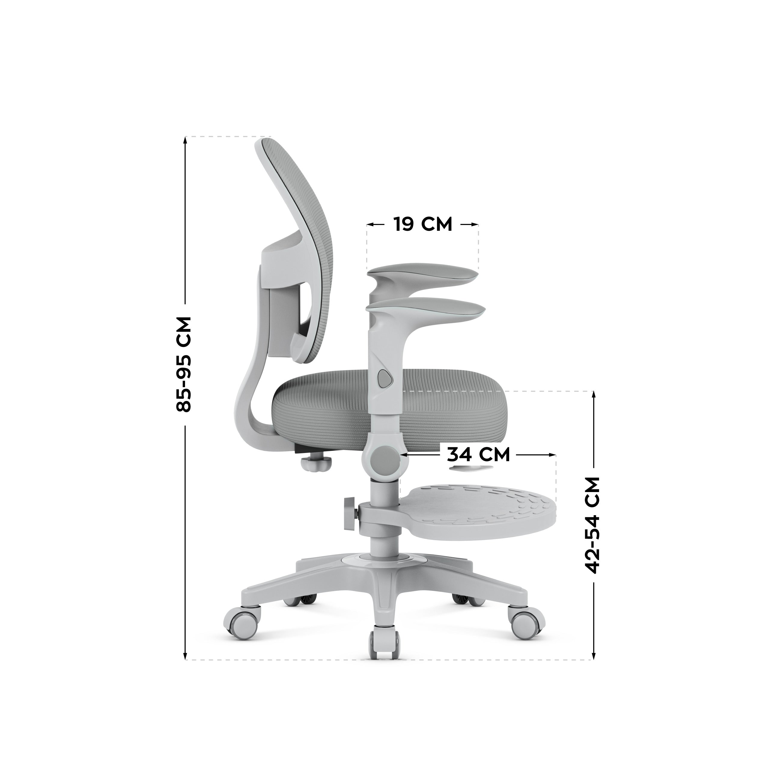 Fotel regulowany dla dziecka Mark Adler Junior 5.0 Grey