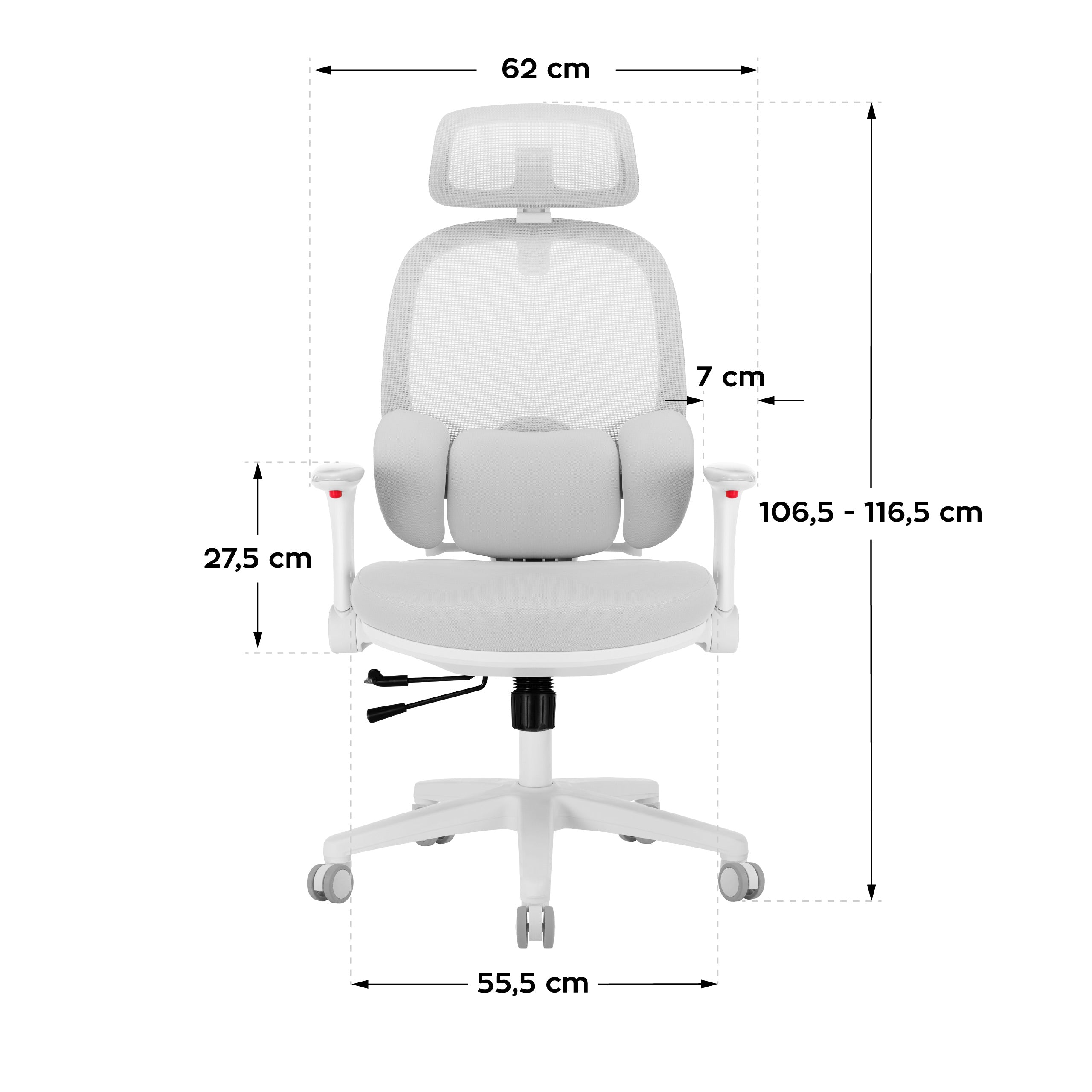 Ergonomiczny fotel dla dzieci Mark Adler Junior 6.3 Grey
