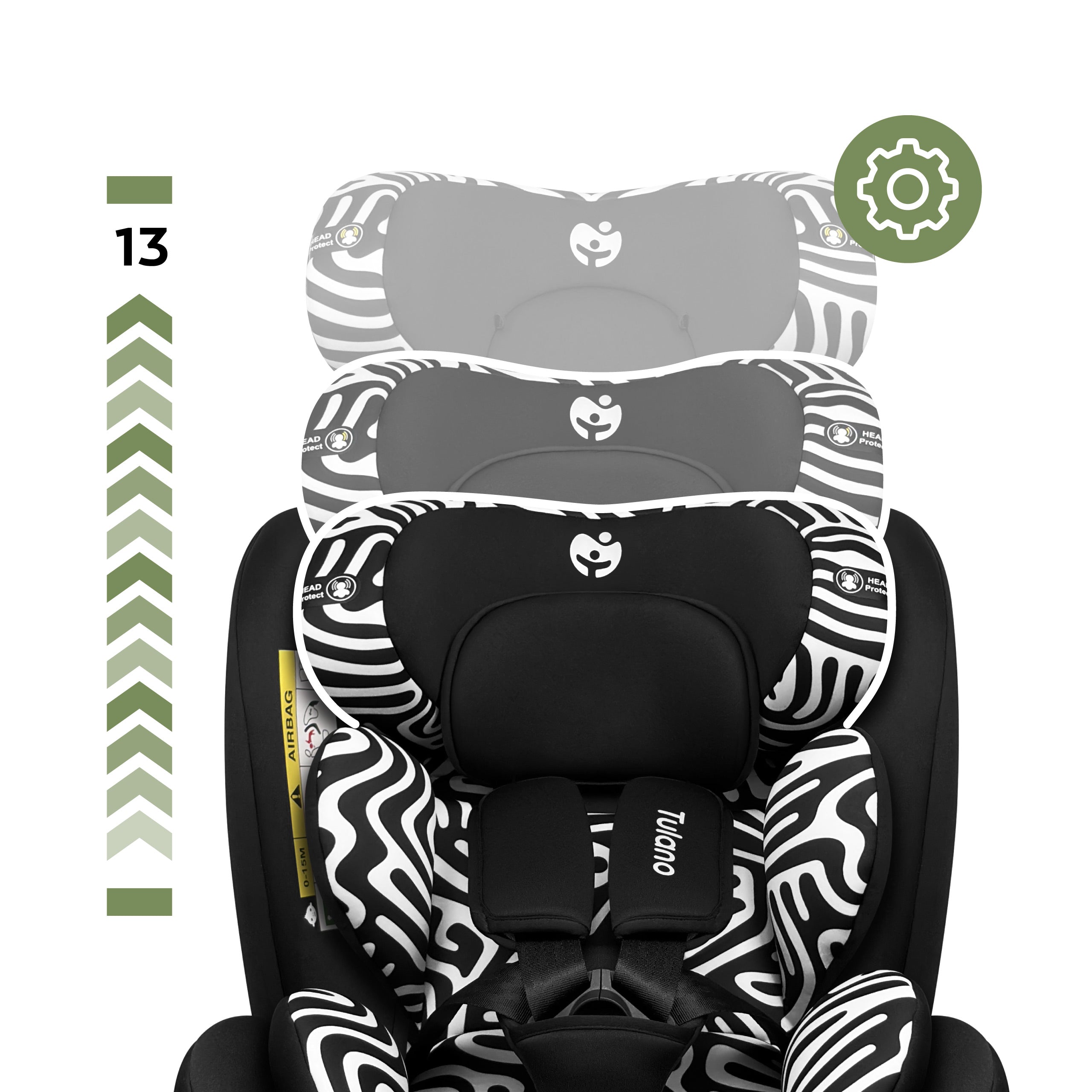 Fotelik samochodowy Tulano Loom 15 Black Mono