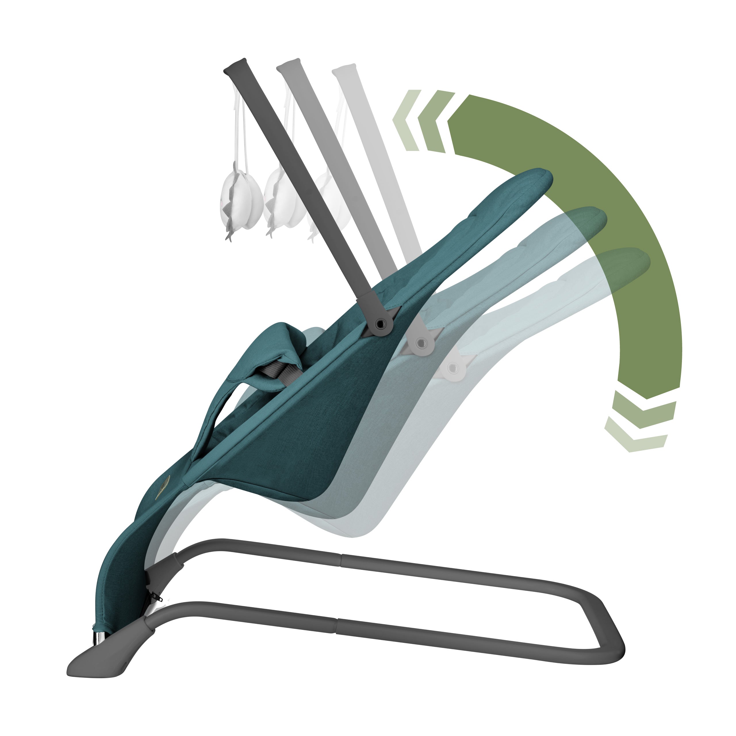 Leżaczek bujaczek dla dziecka Moon 10 Green