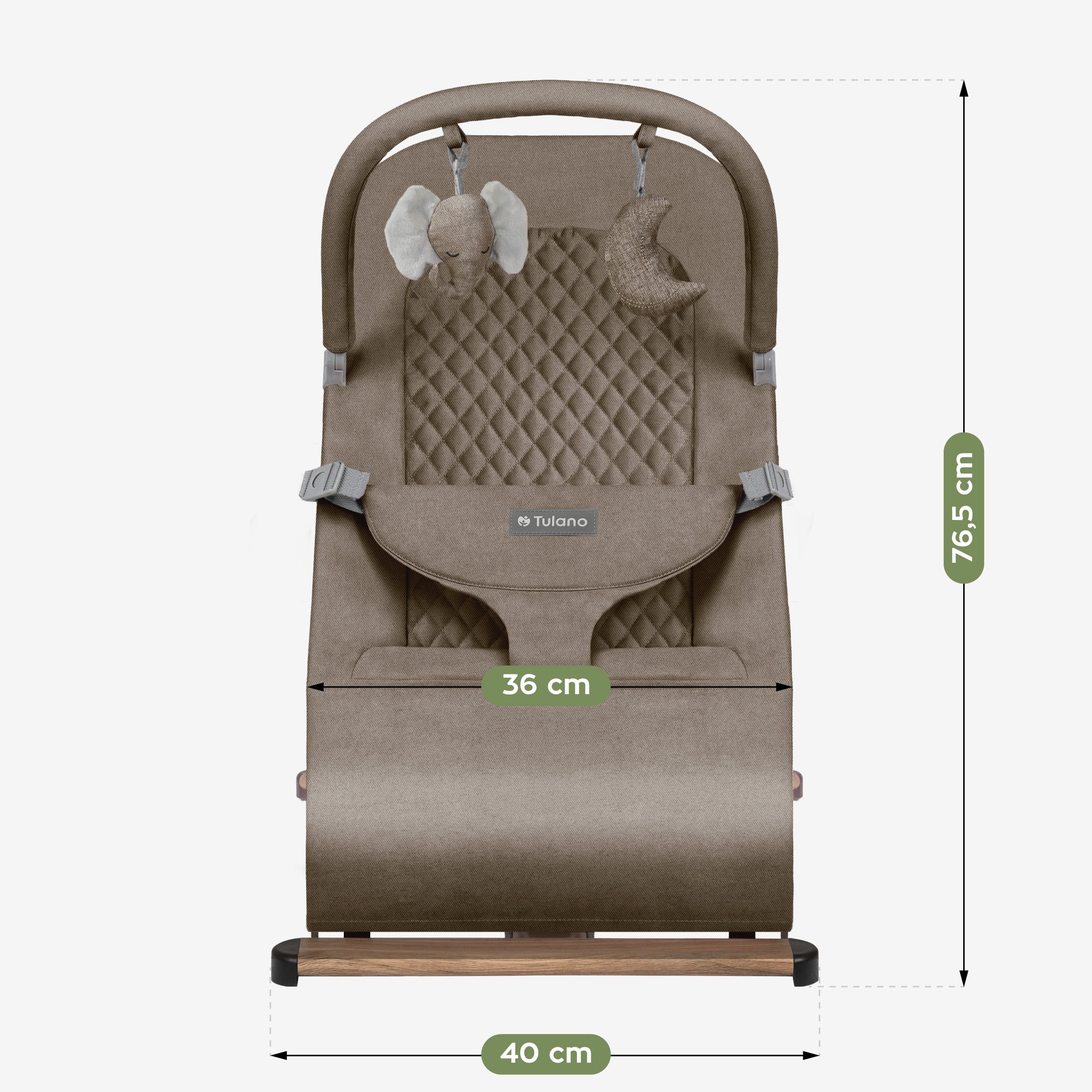 OUTLET Leżaczek bujaczek beżowy Tulano Moon 30 Beige