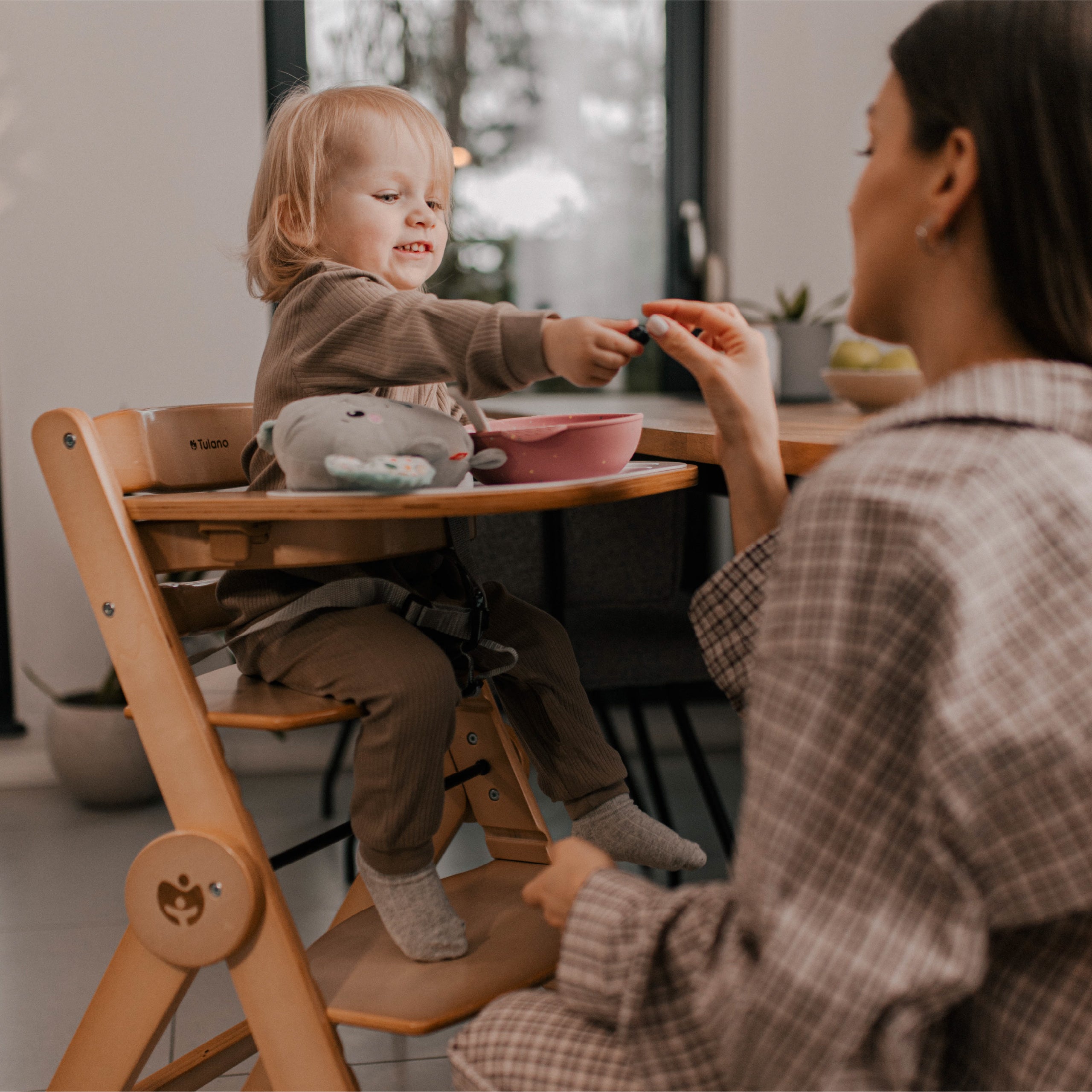 Krzesełko do karmienia drewniane Tulano Morsel 45 Natural