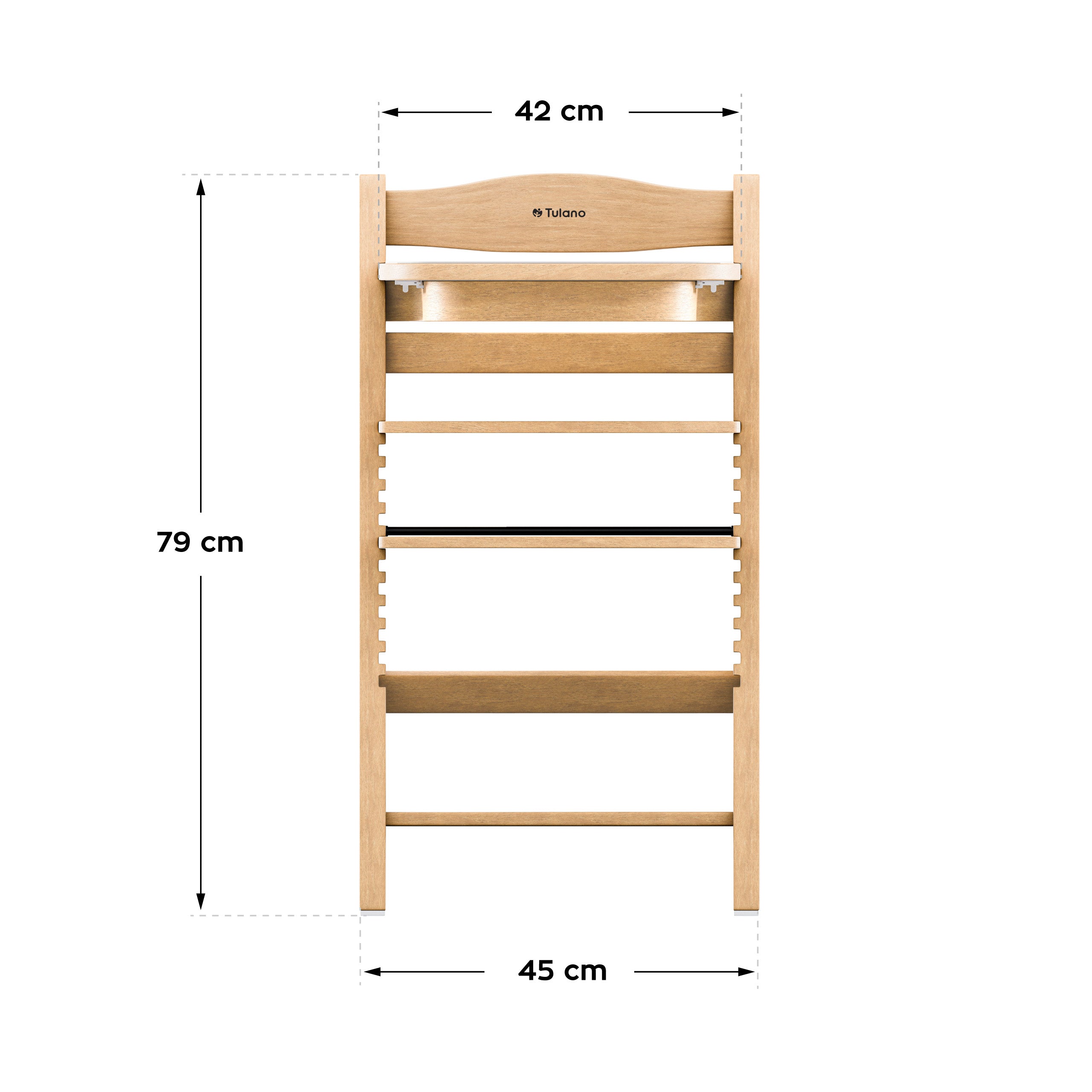 Krzesełko do karmienia drewniane Tulano Morsel 40 Natural