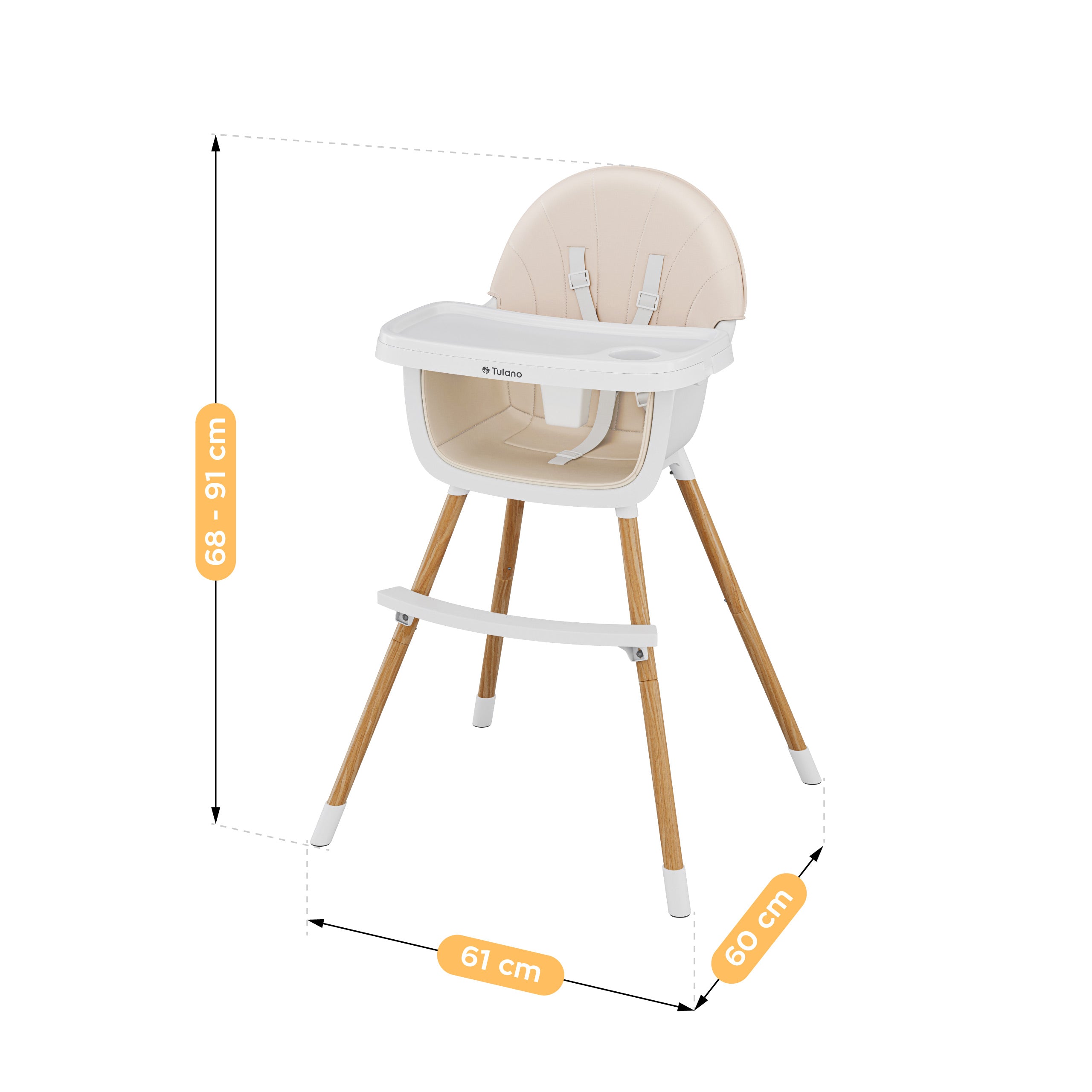 Krzesełko do karmienia Tulano Morsel Grey