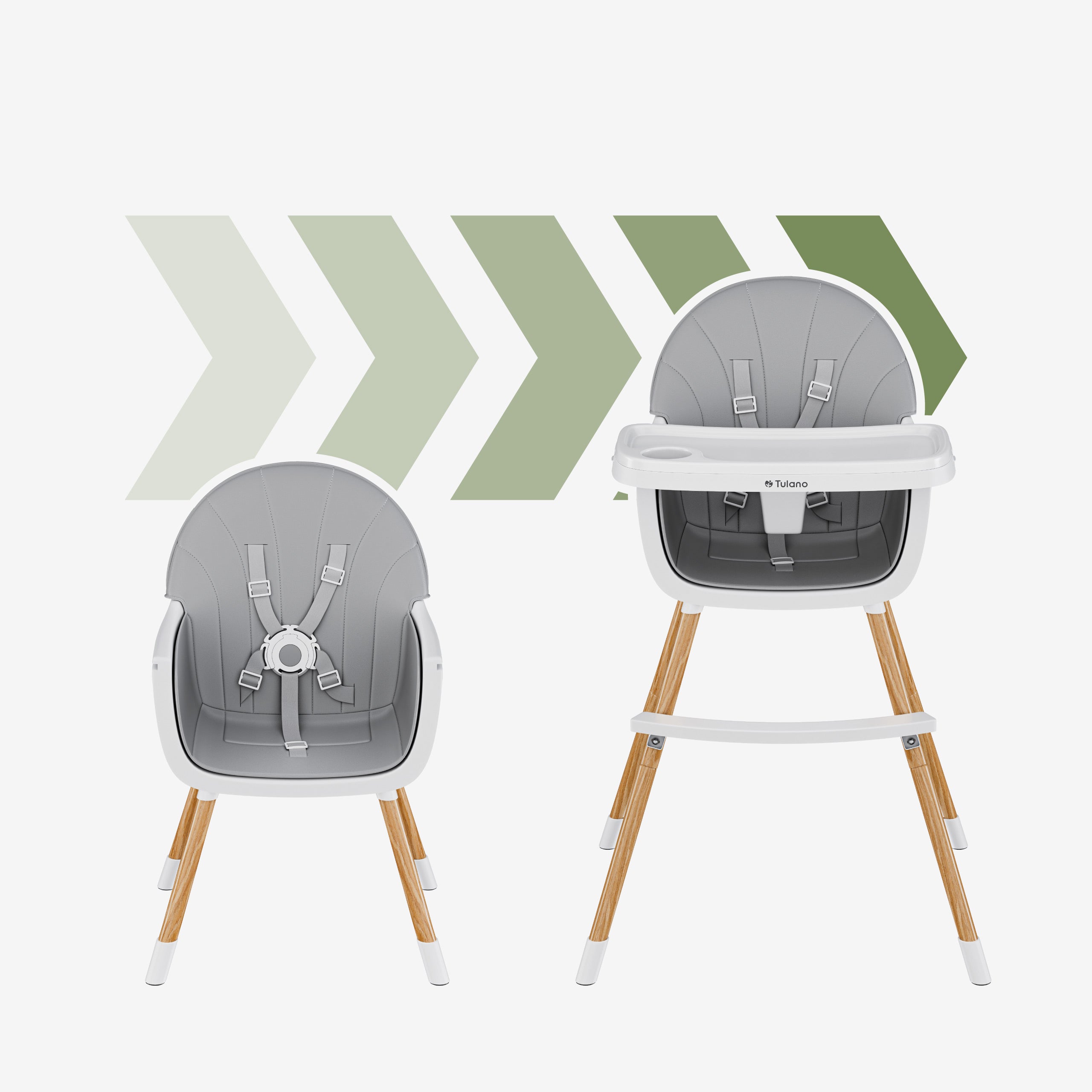 Krzesełko do karmienia Tulano Morsel Grey