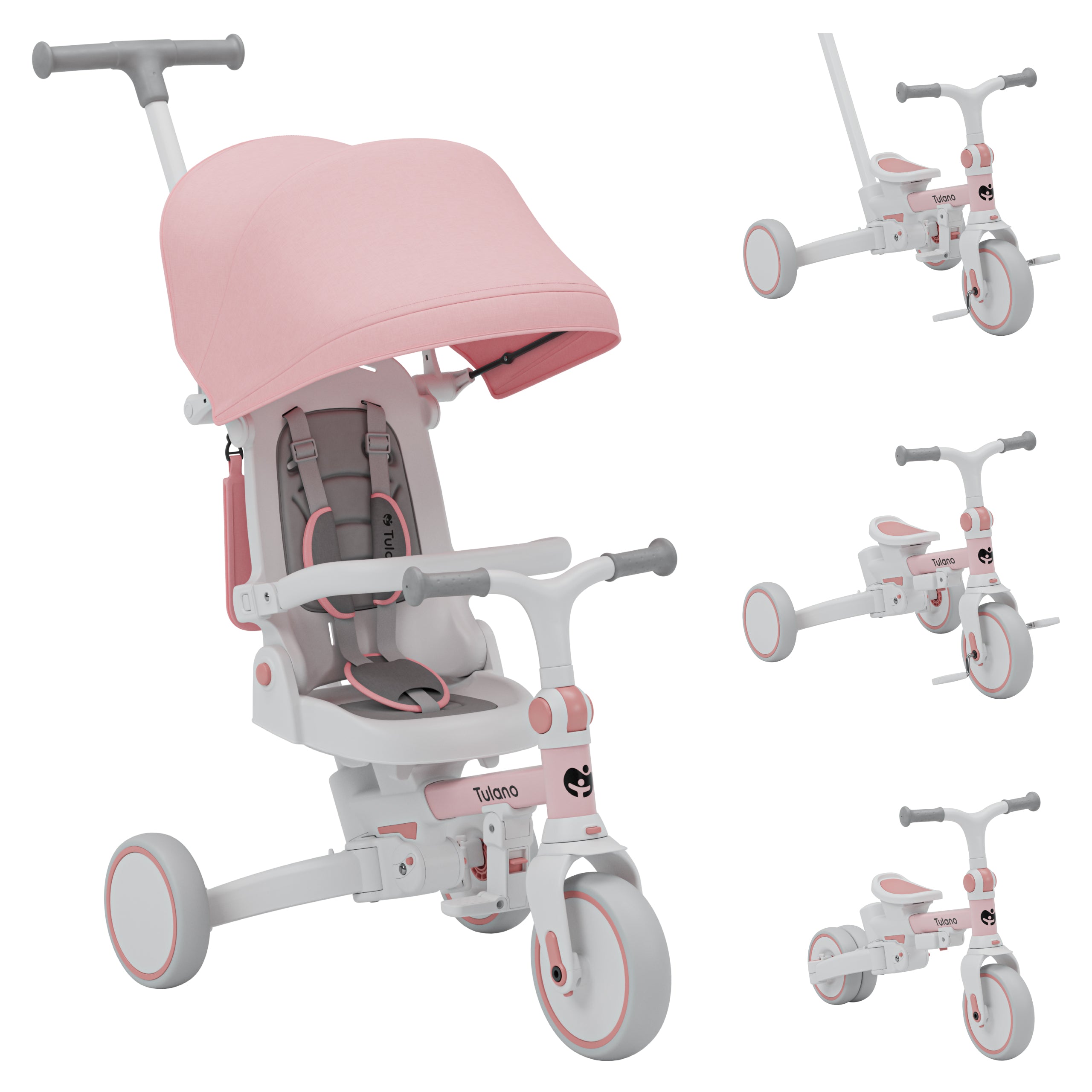 Rowerek trójkołowy Tulano 4w1 Noah 35 Pink