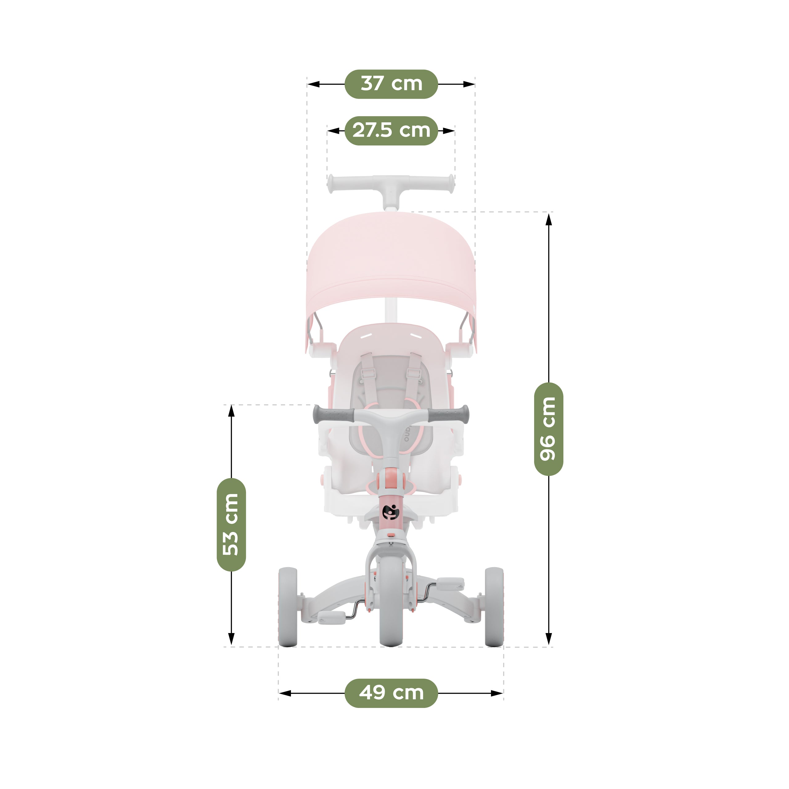 Rowerek trójkołowy Tulano 4w1 Noah 35 Pink